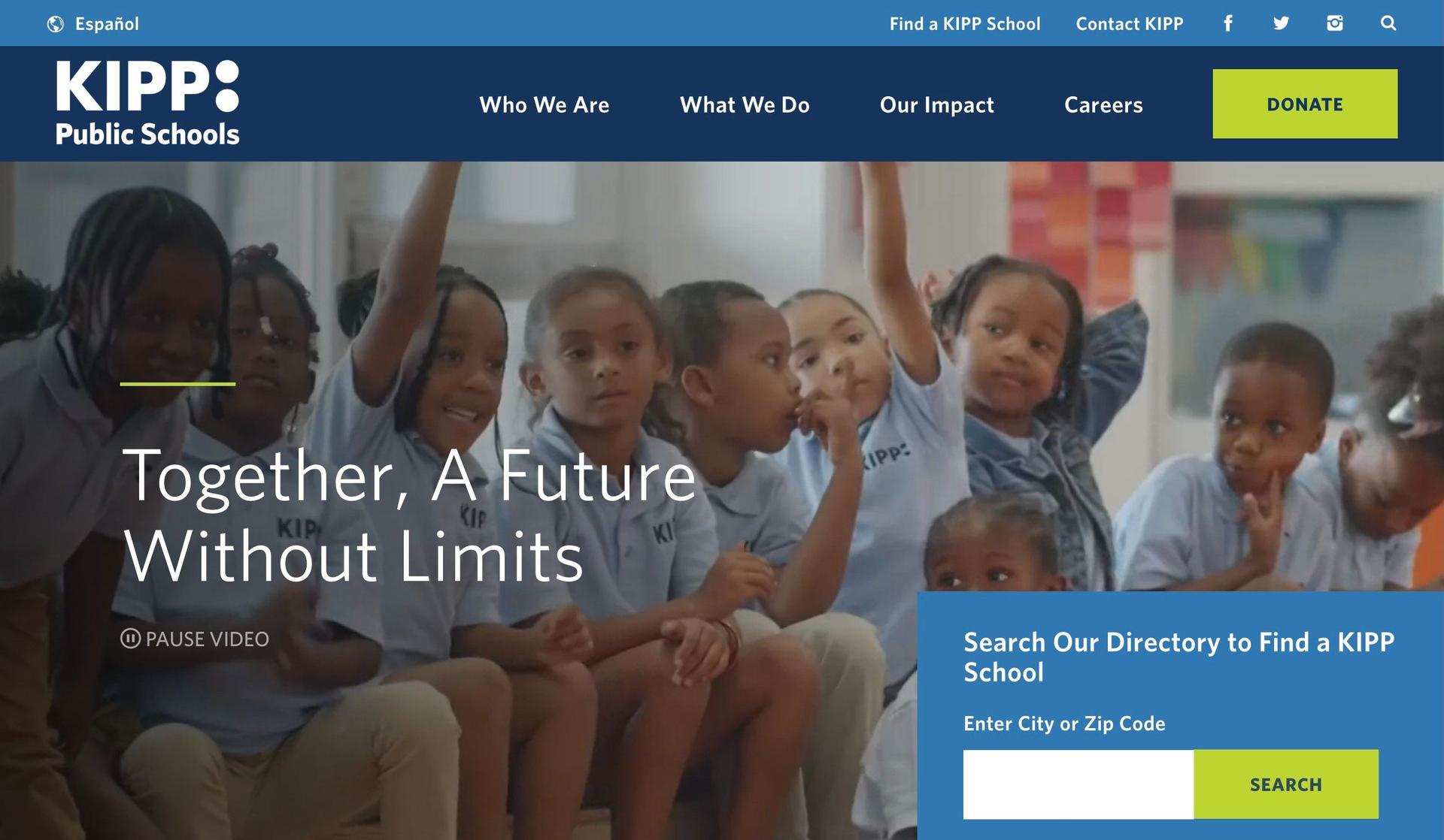 KIPP-school website designs