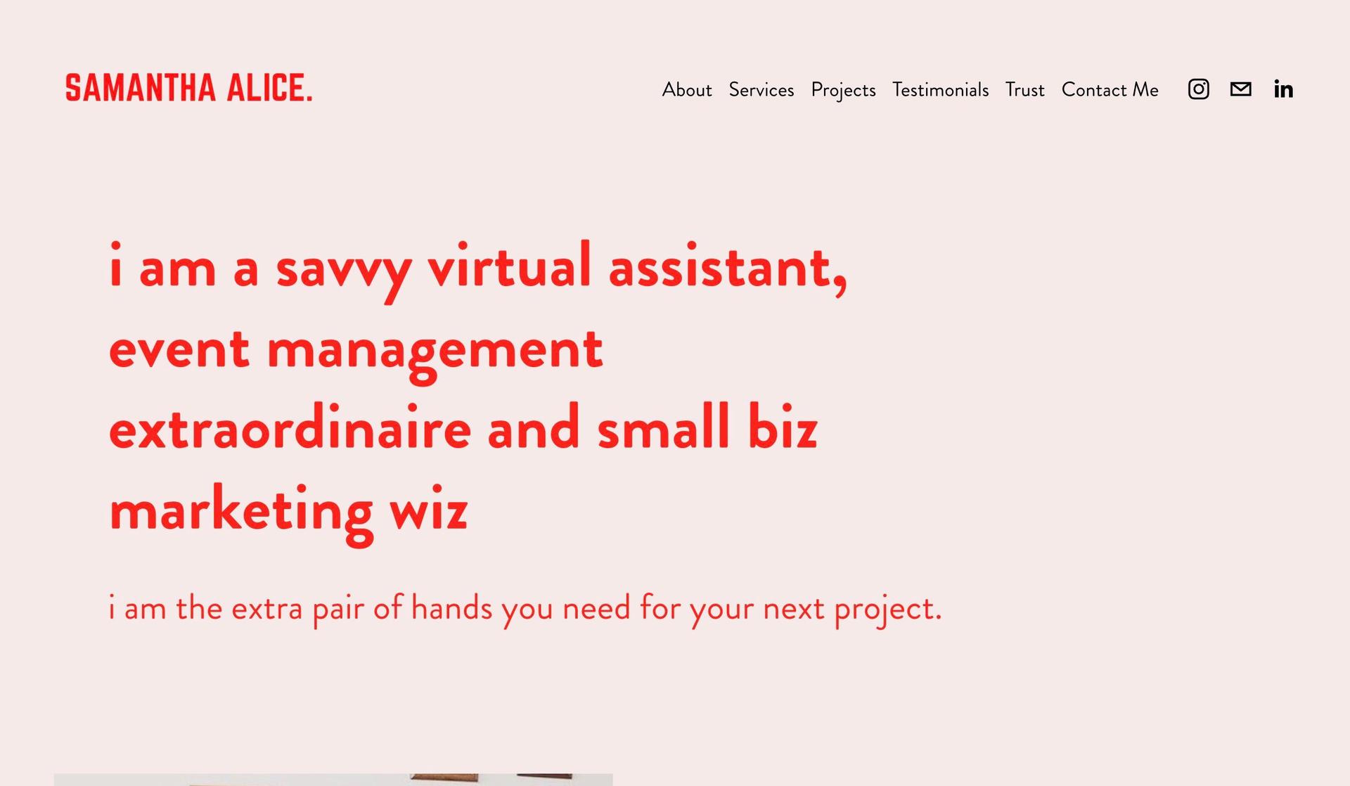 Samantha Alice-virtual assistant websites