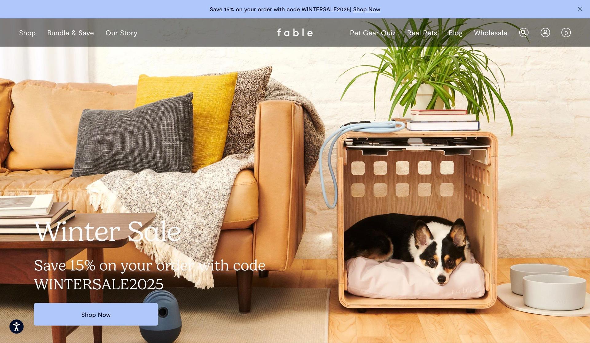 Fable Pets-pet shop ecommerce websites
