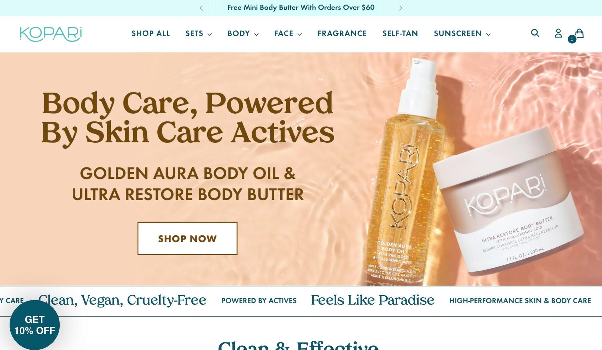 Kopari Beauty-shopify beauty stores