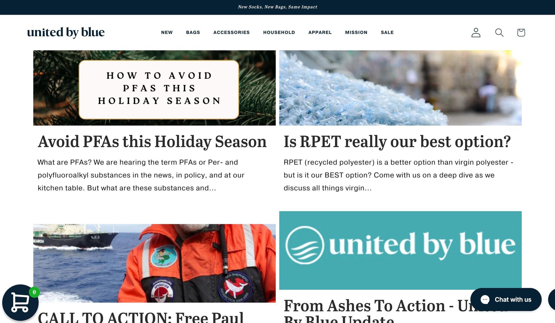 United By Blue-shopify blog examples