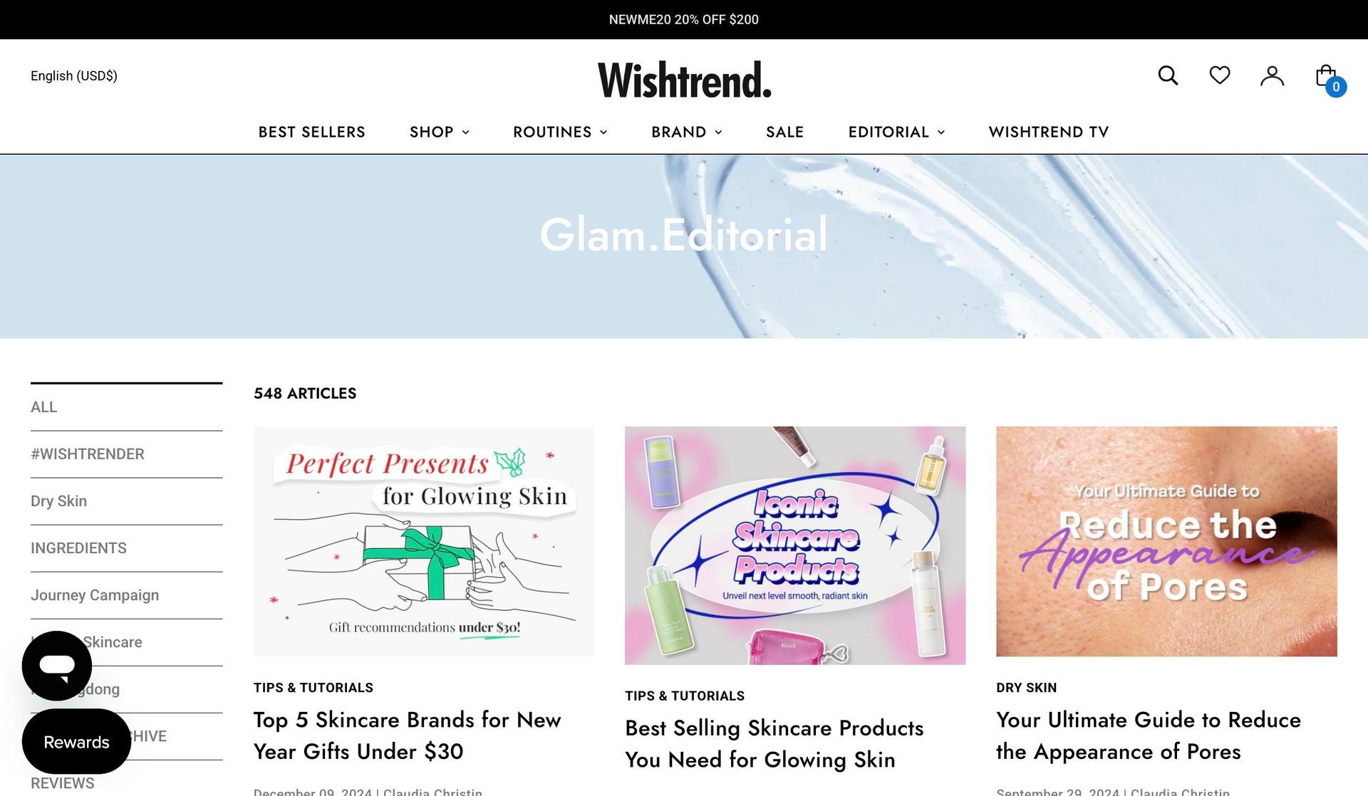 Wishtrend-shopify blog examples