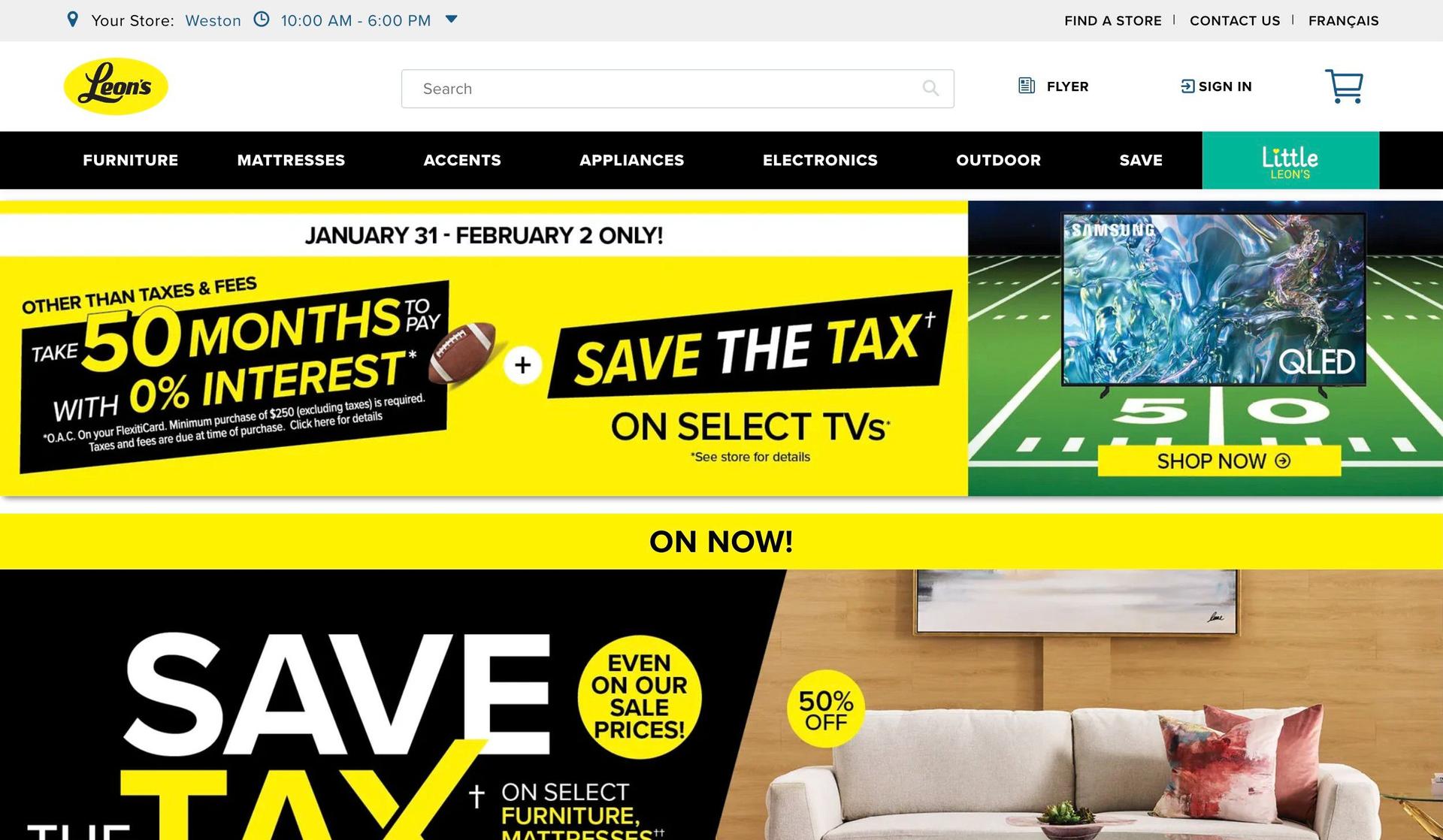 Leon's-shopify furniture stores