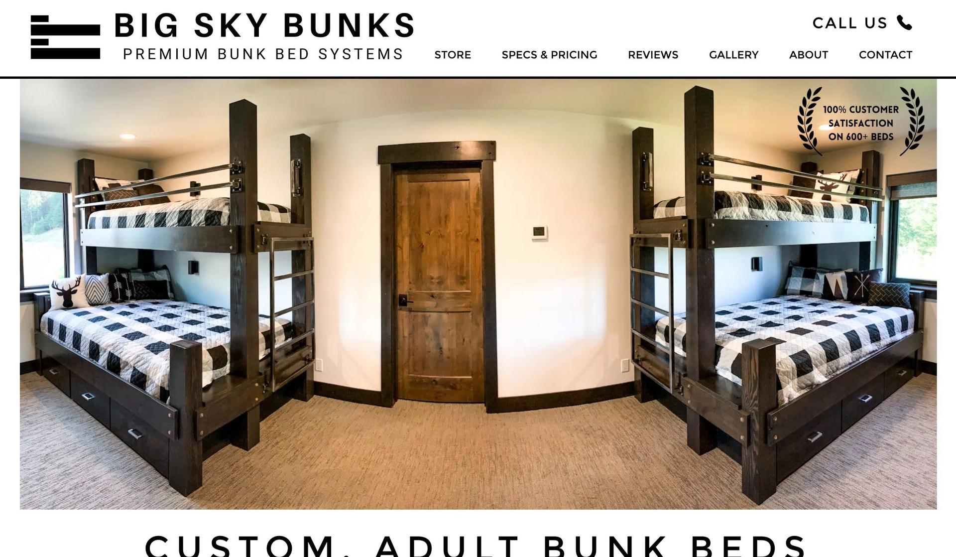 Big Sky Bunks-furniture website design