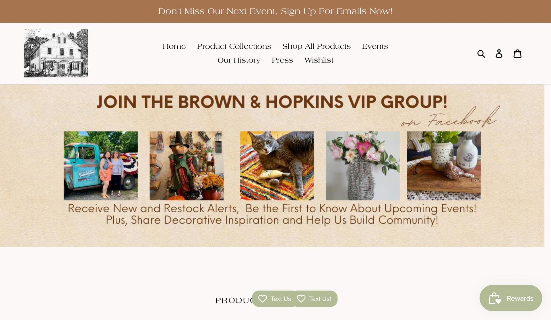 Brown and Hopkins-shopify general stores