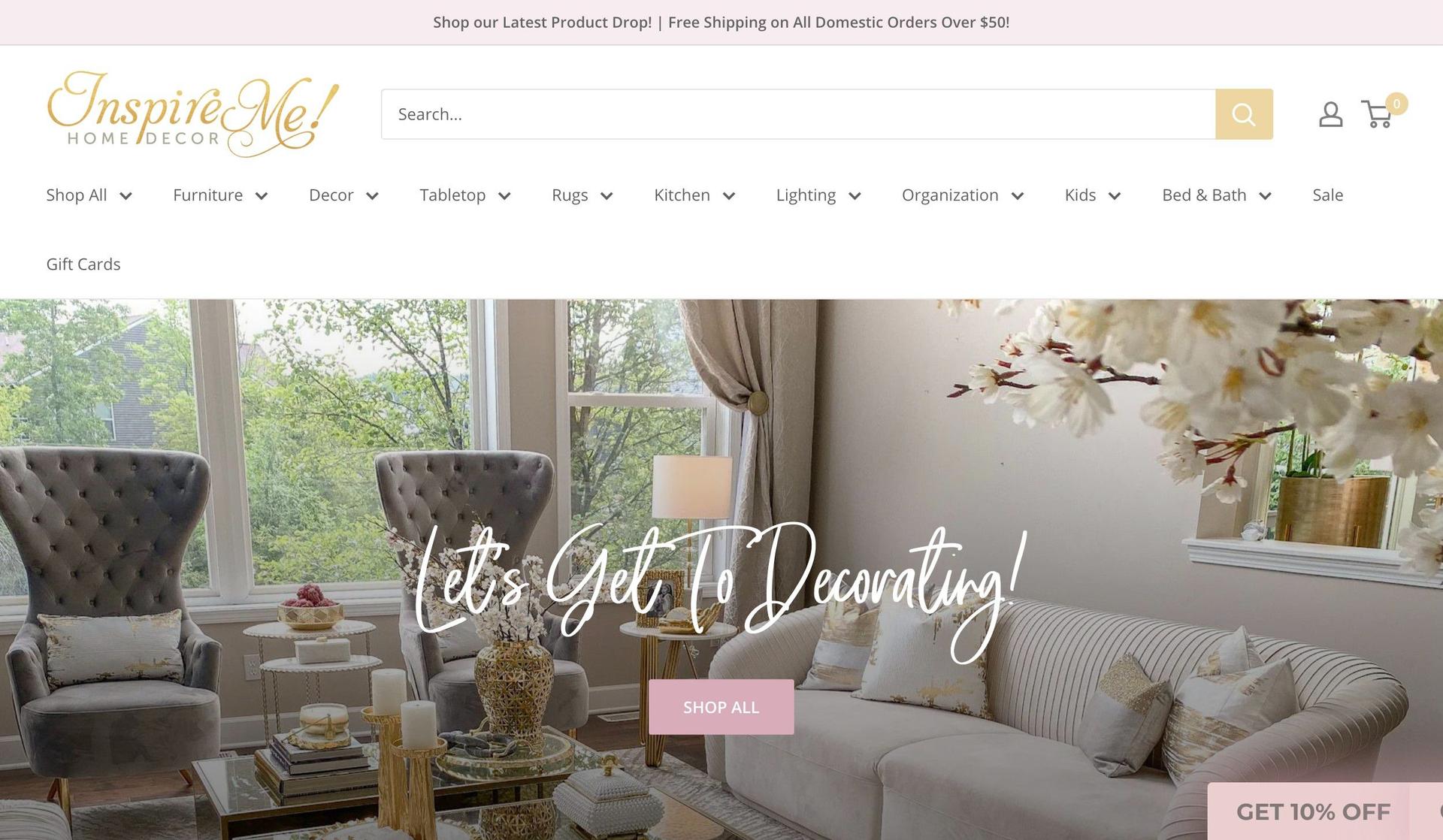 Inspire Me Home Decor-shopify home decor stores