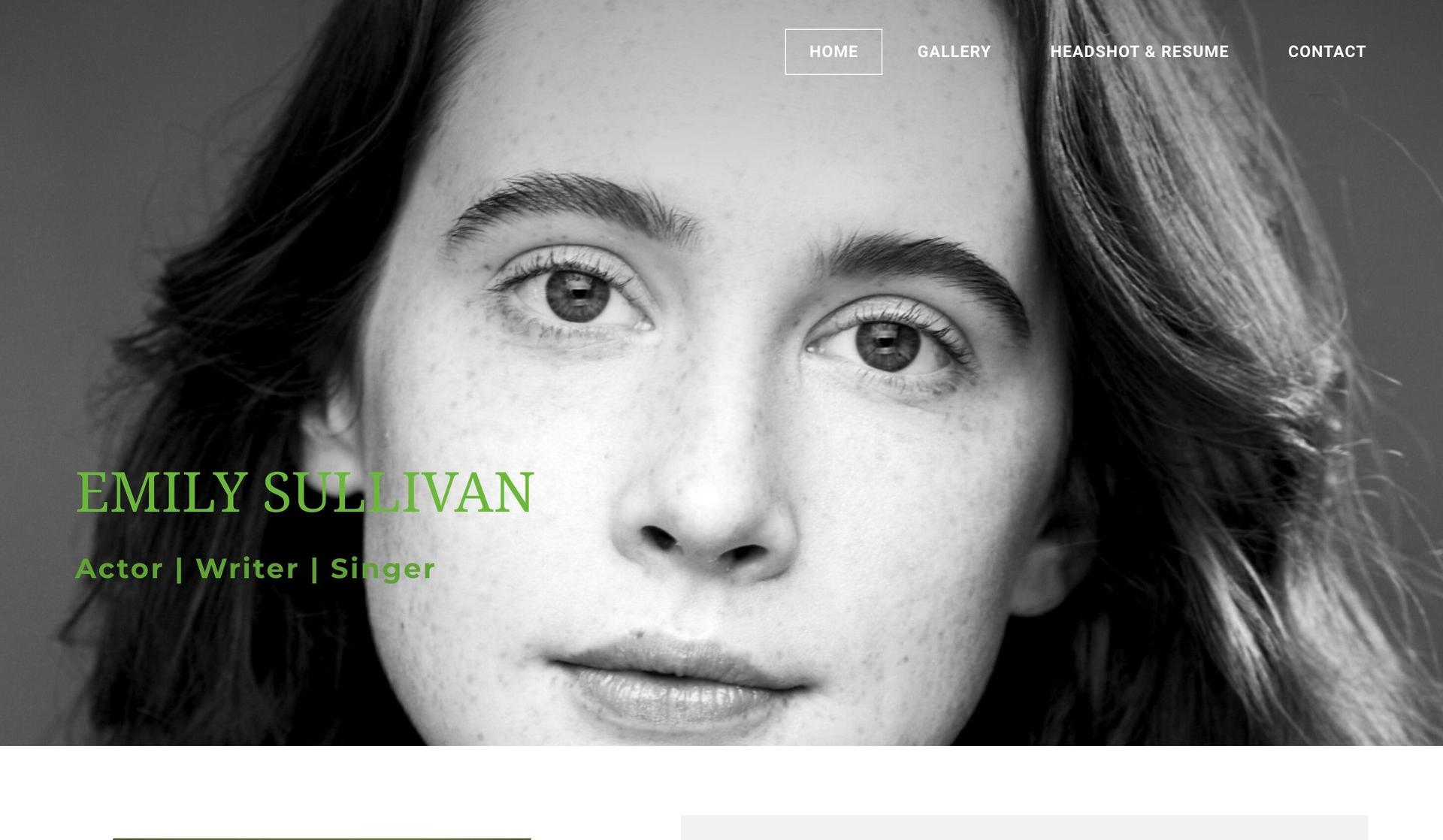 Emily Sullivan Actor-resume website examples