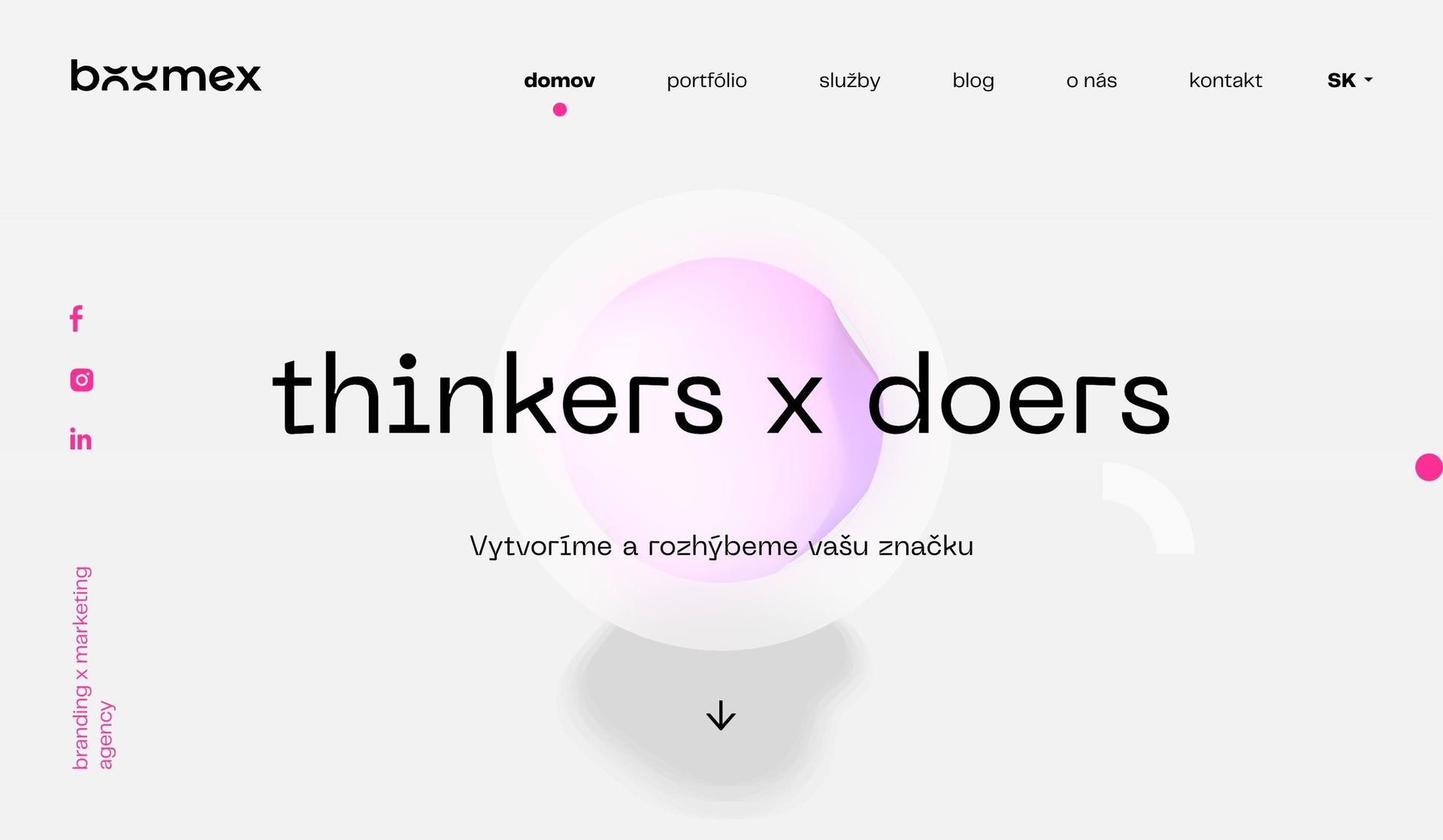 Boomex Agency-minimalist websites