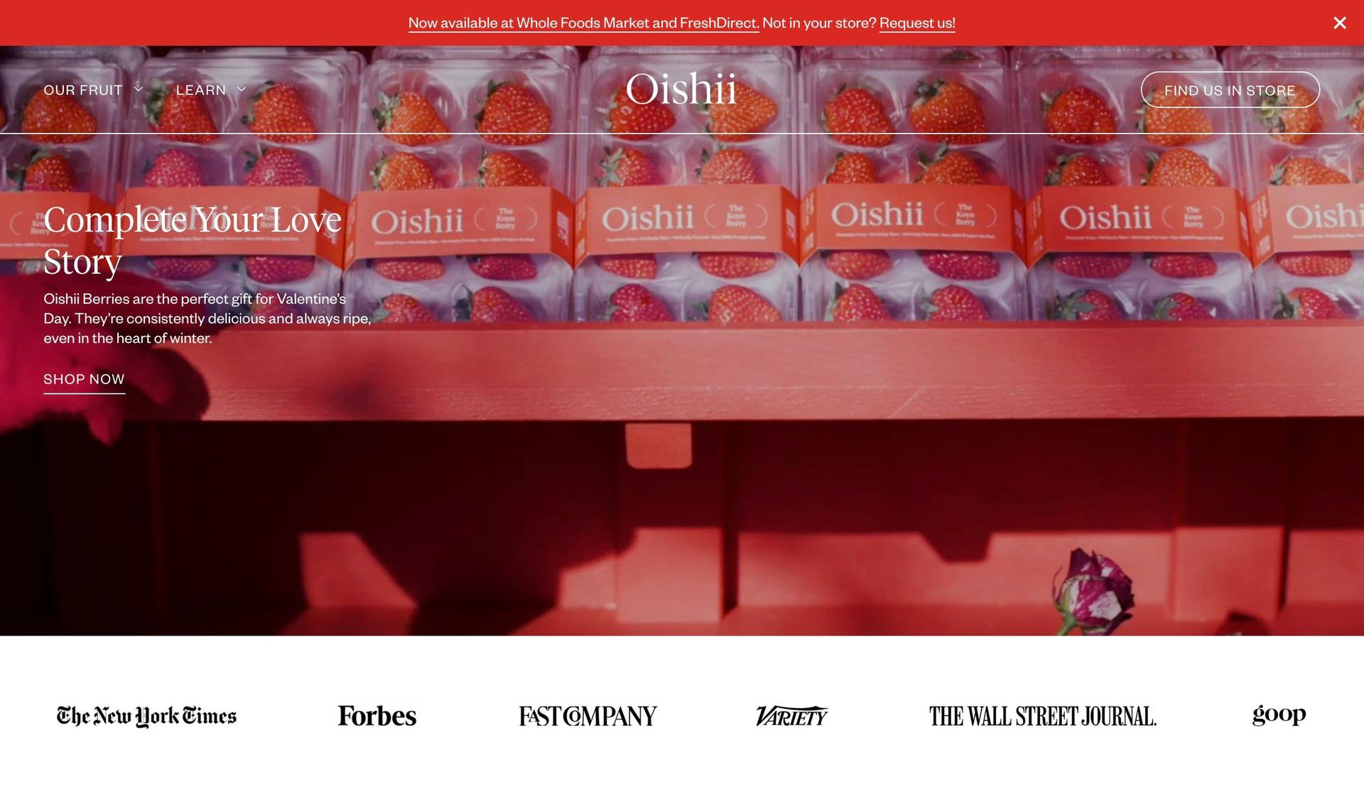 Oishii-minimalist websites