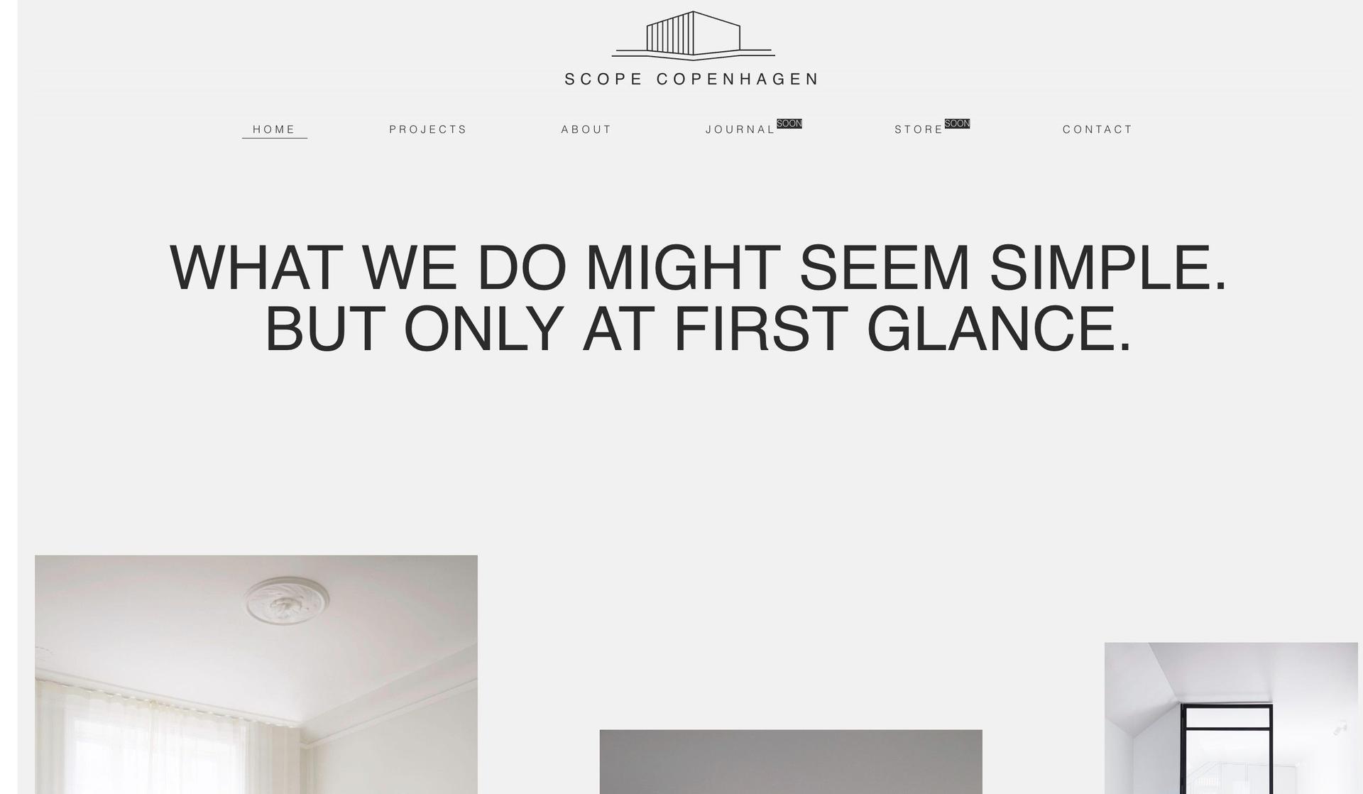 Scope Copenhagen-minimalist websites