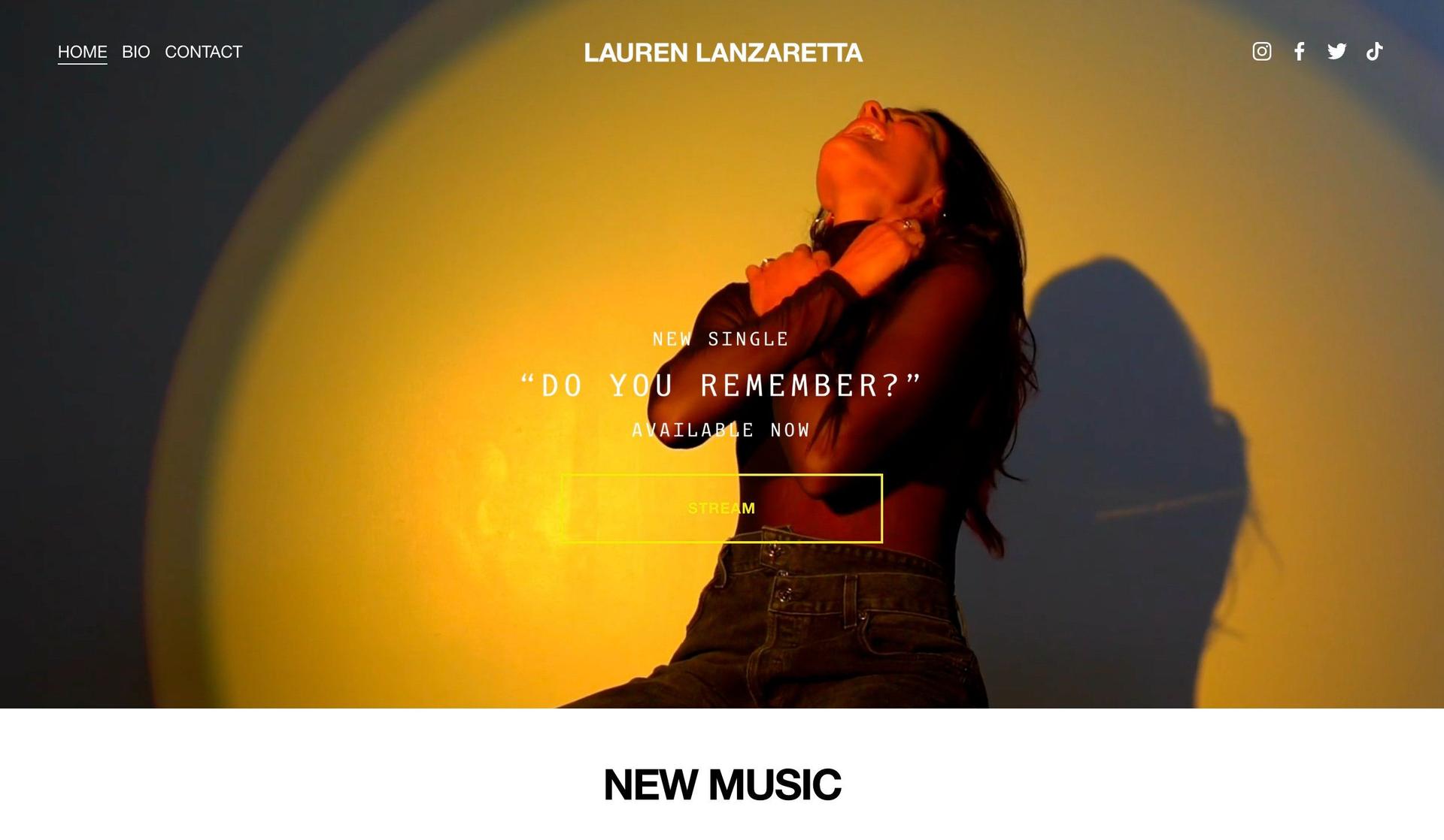 Lauren Lanzaretta-singer websites