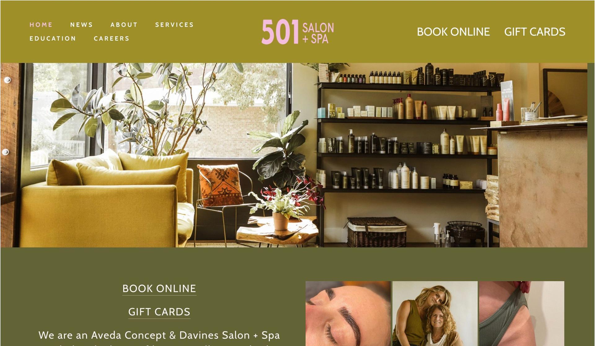 501 Salon-spa websites