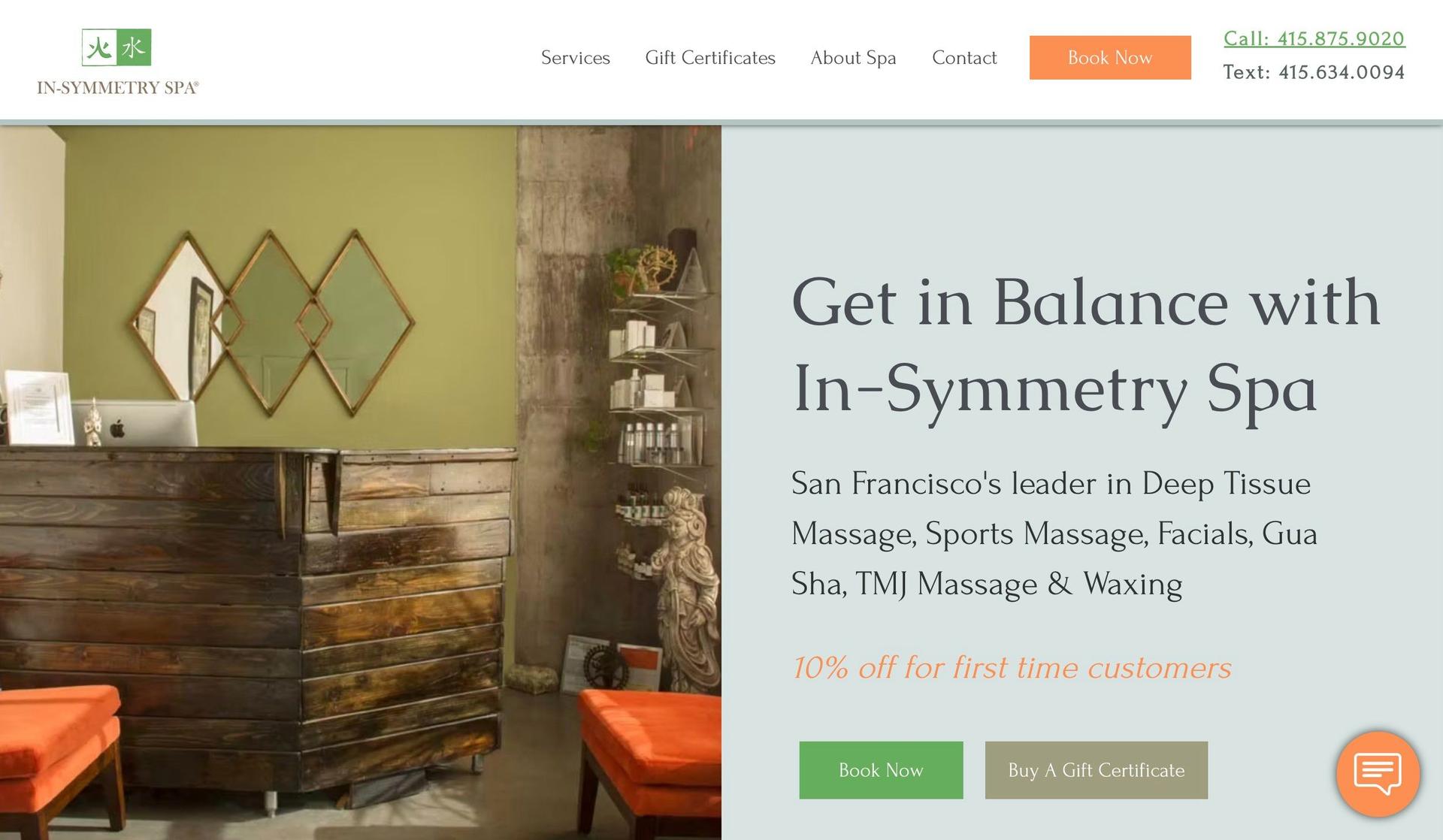 In Symmetry Spa-spa websites