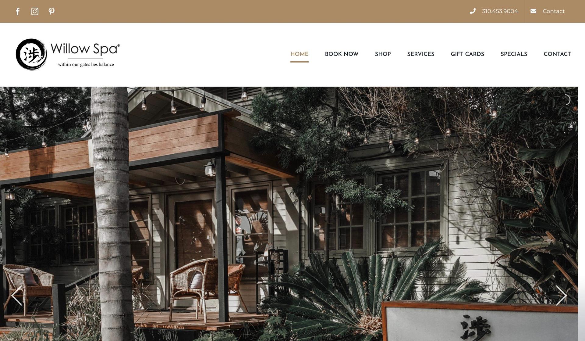 Willow Spa-spa websites
