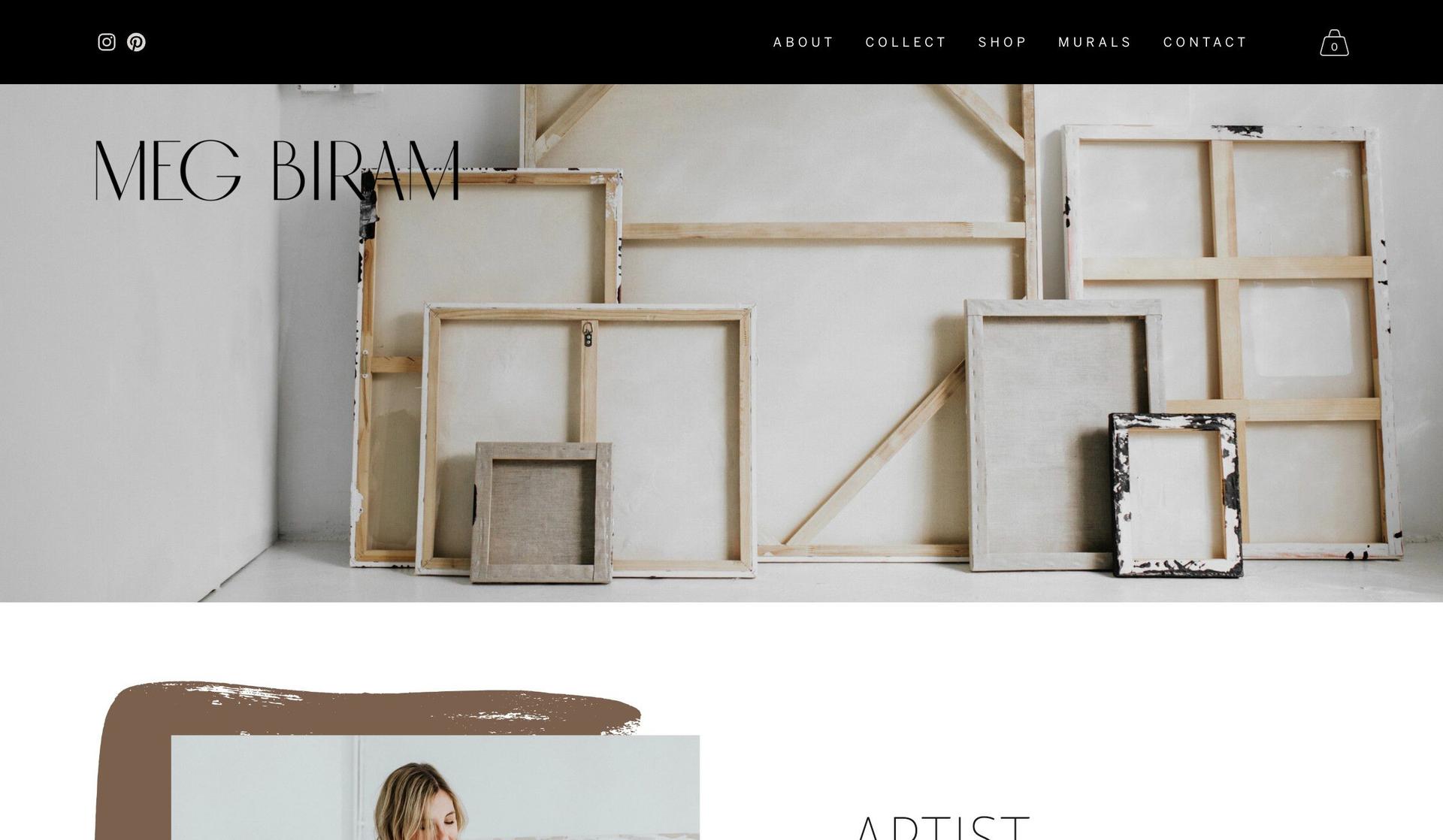 Meg Biram-squarespace artist websites