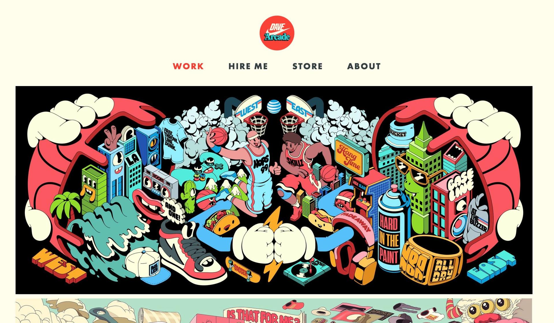 Dave Arcade-squarespace artist websites