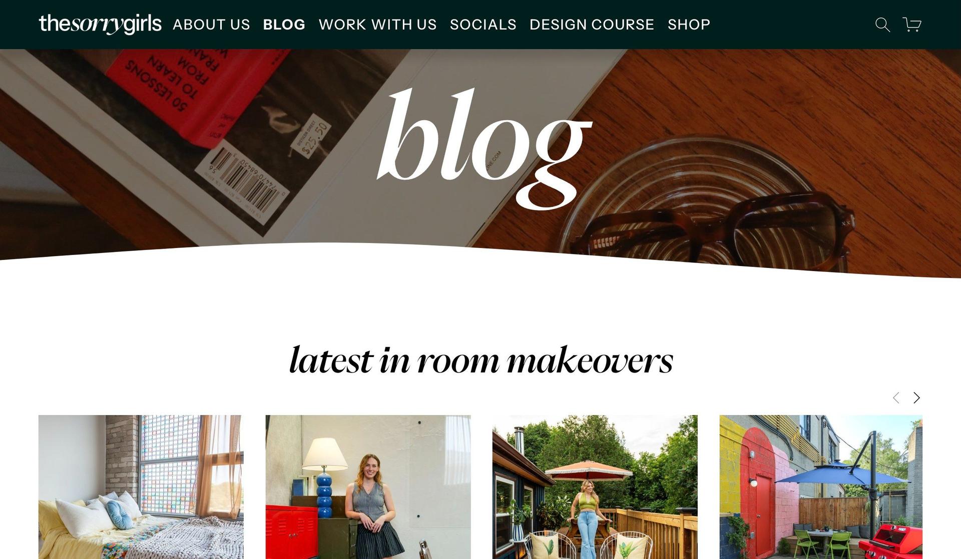 The Sorry Girls-squarespace blog examples