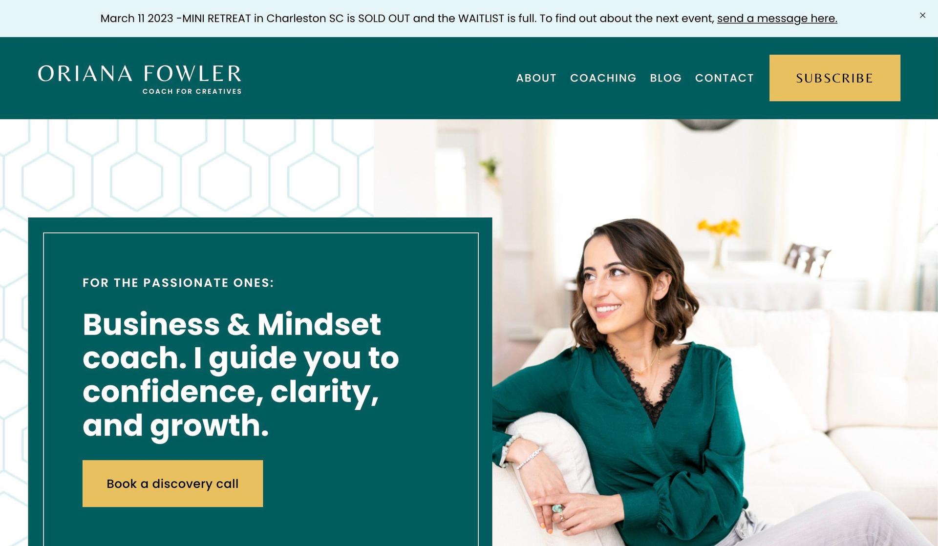 Oriana Fowler-squarespace coaching websites