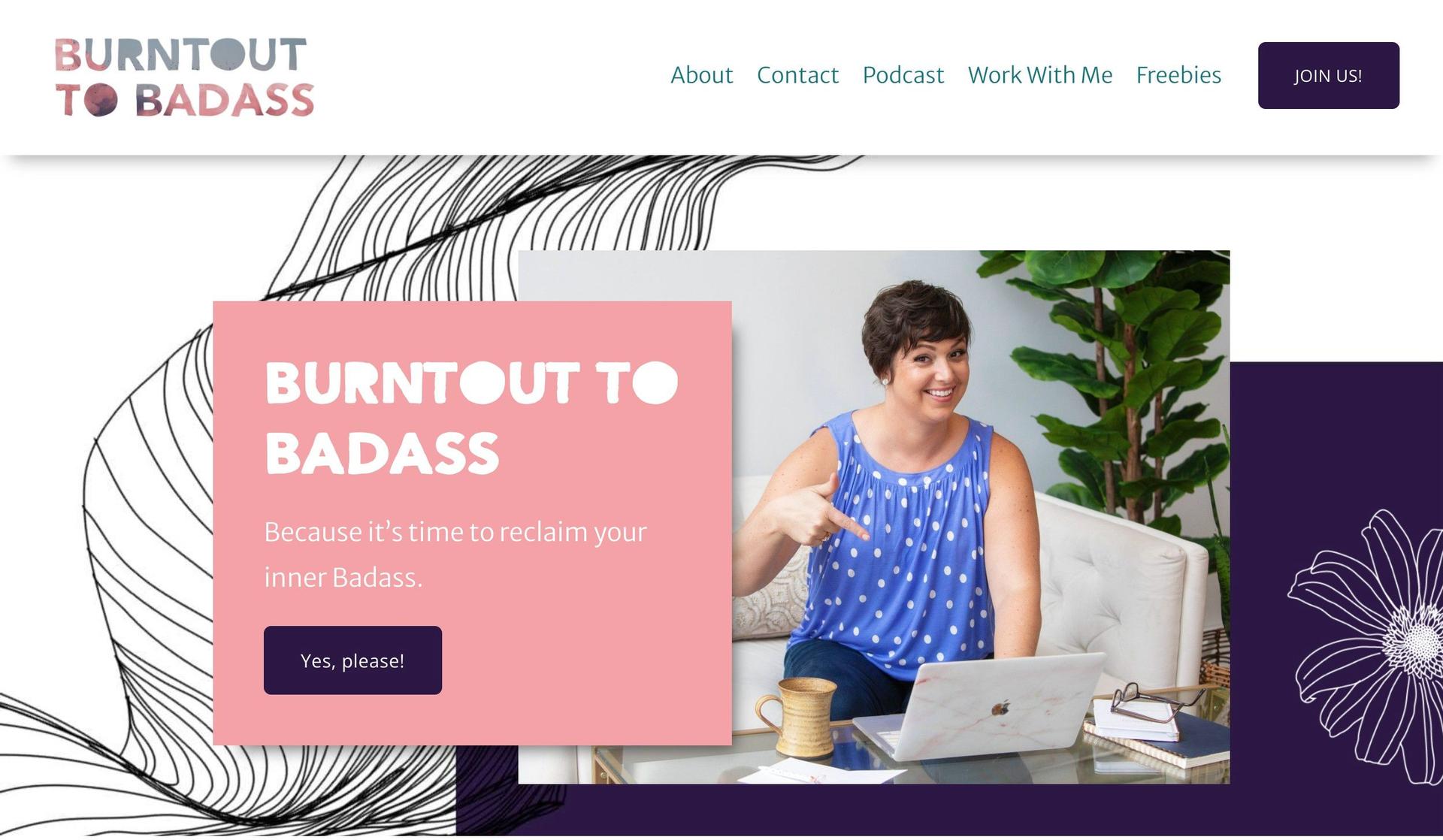 Burnt Out to Badass-squarespace coaching websites
