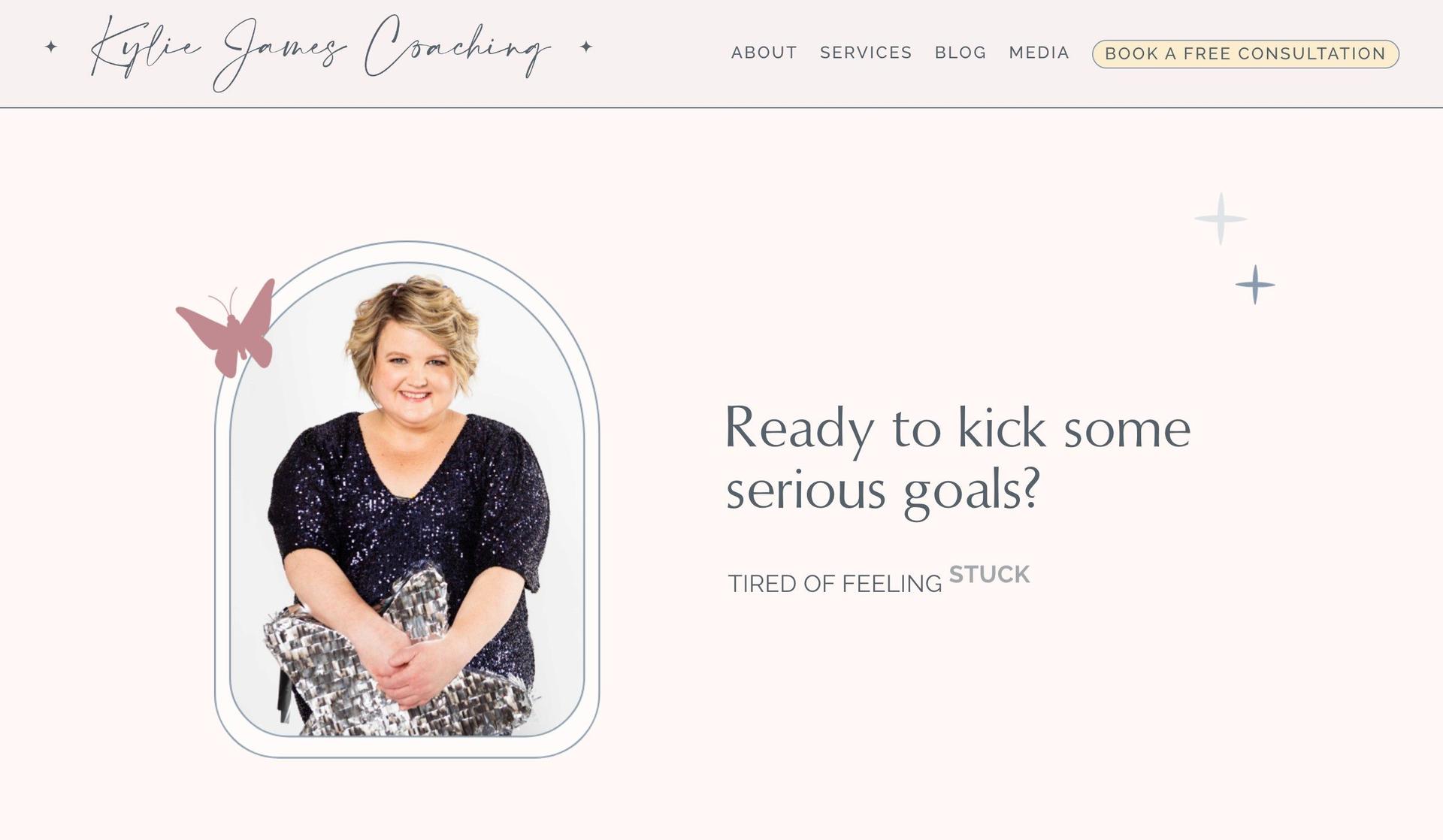 Kylie James Coaching-squarespace coaching websites