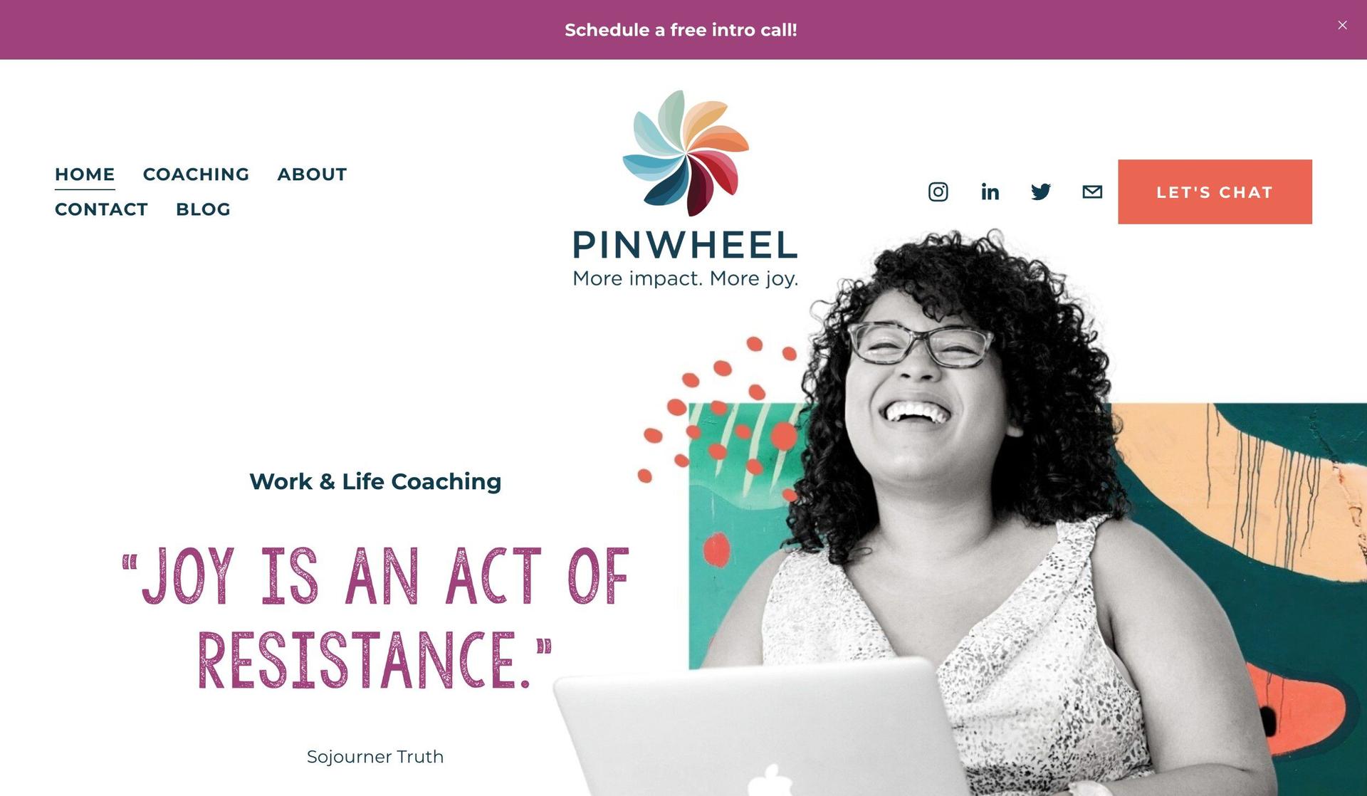 Pinwheel Strategies-squarespace coaching websites