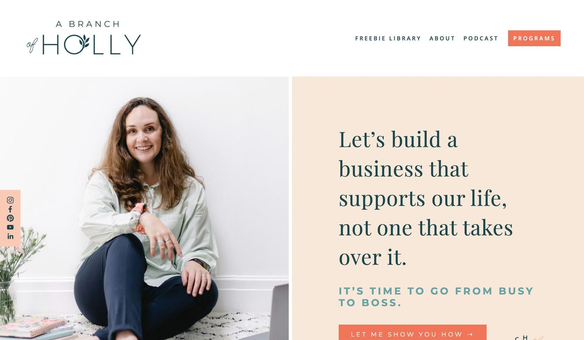 A Branch of Holly-squarespace coaching websites