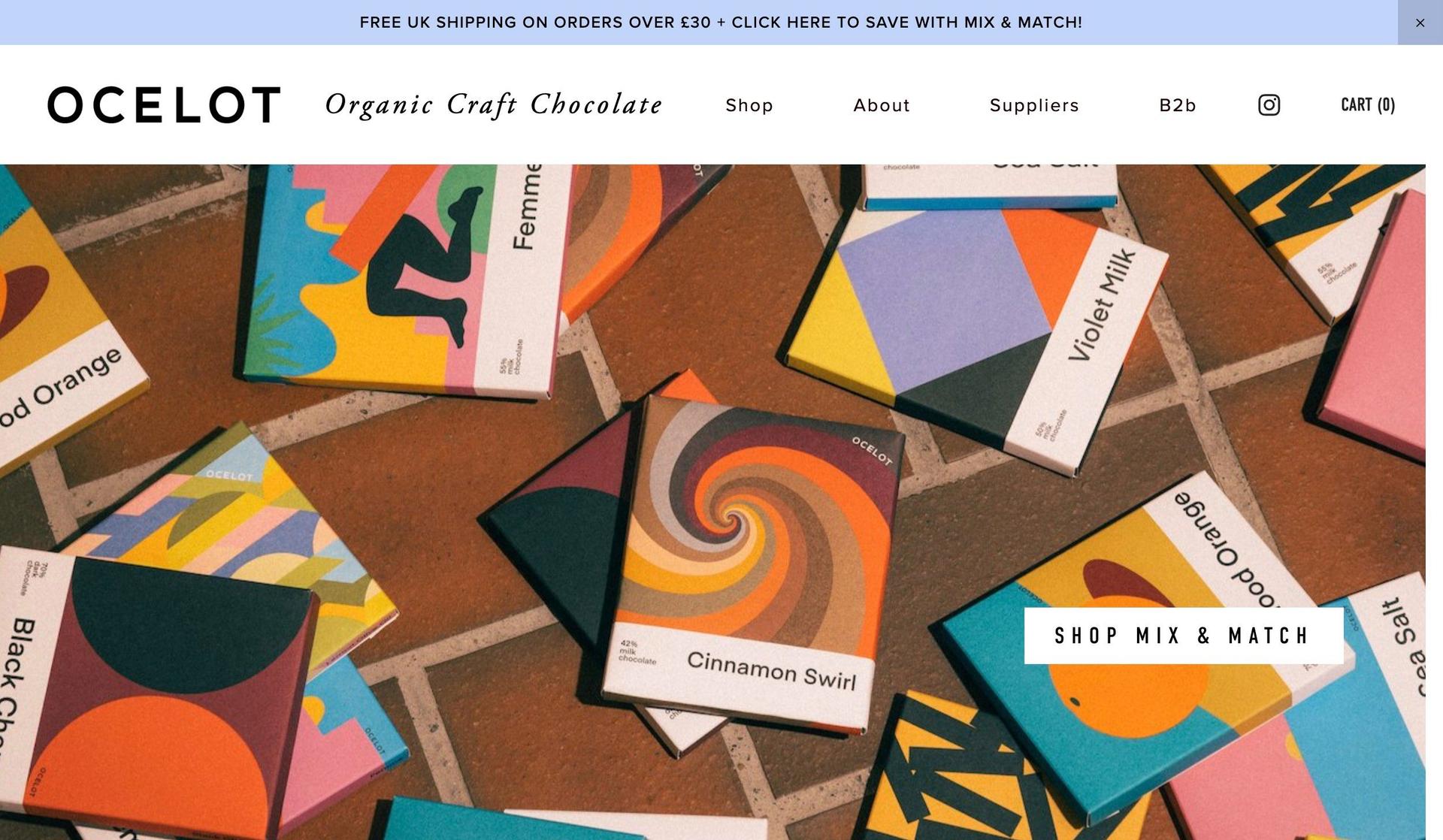 Ocelot Chocolate-examples of fixed position navigation