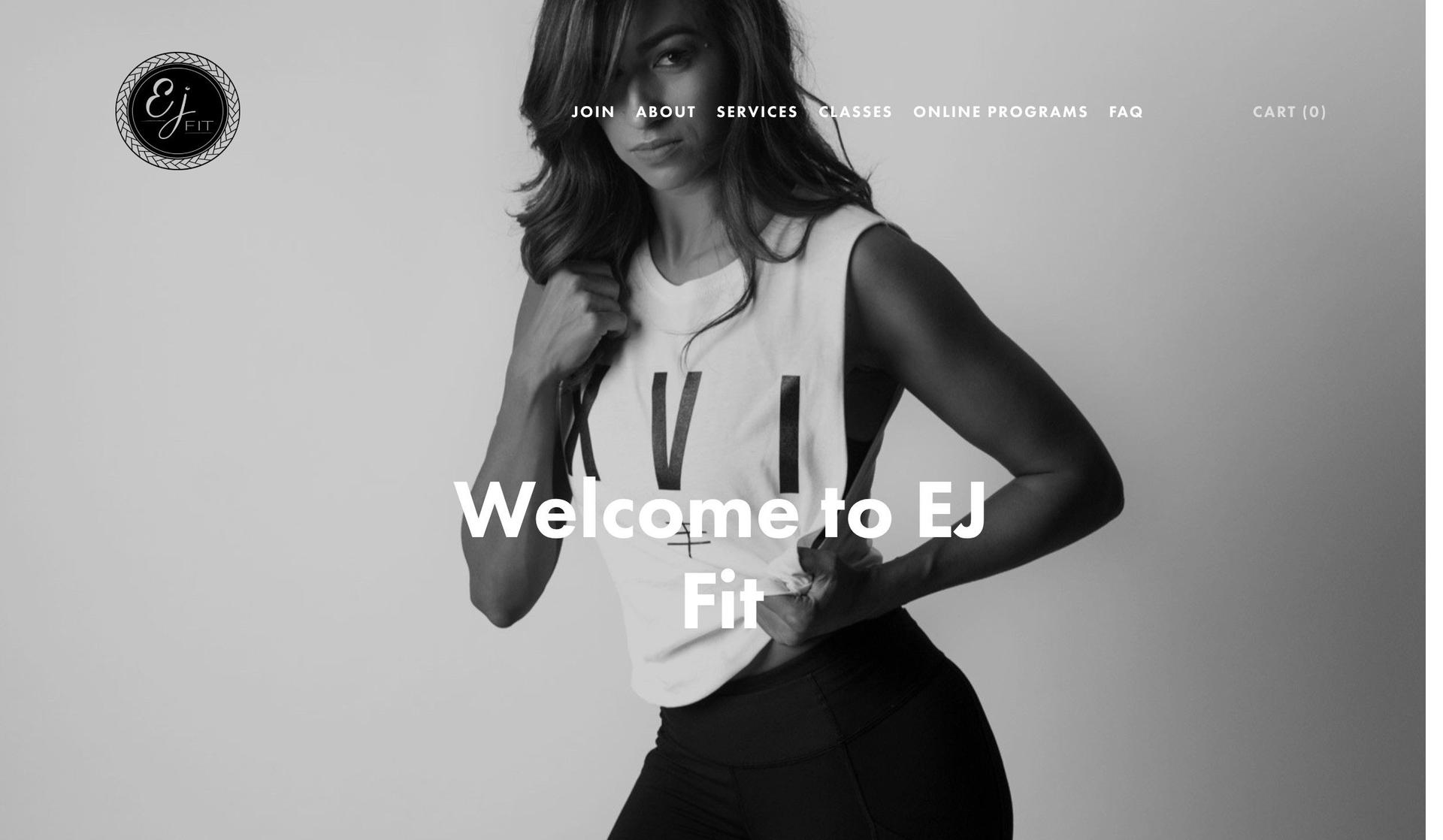 EJ Fit-squarespace fitness website examples