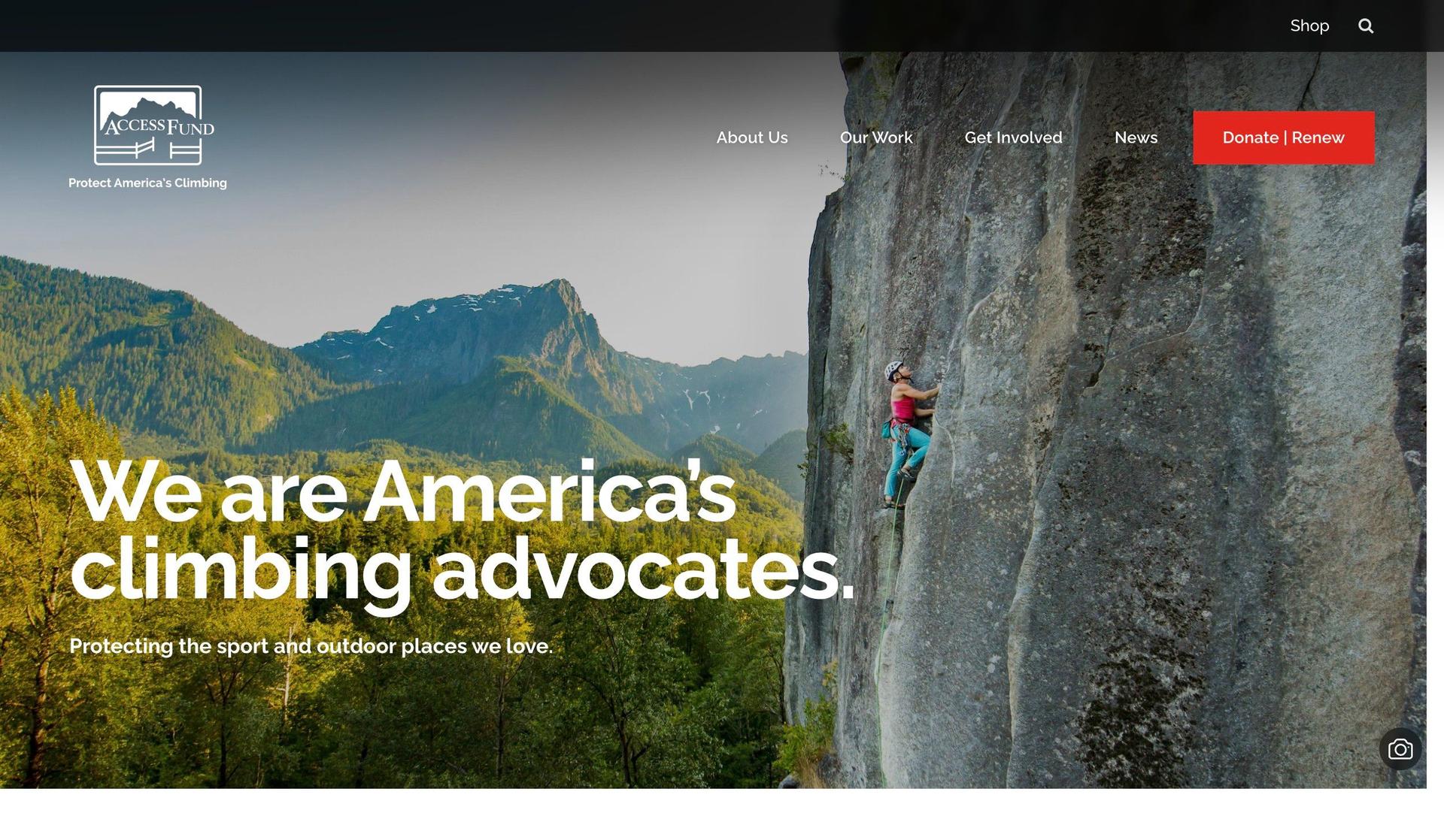 Access Fund-squarespace nonprofit websites
