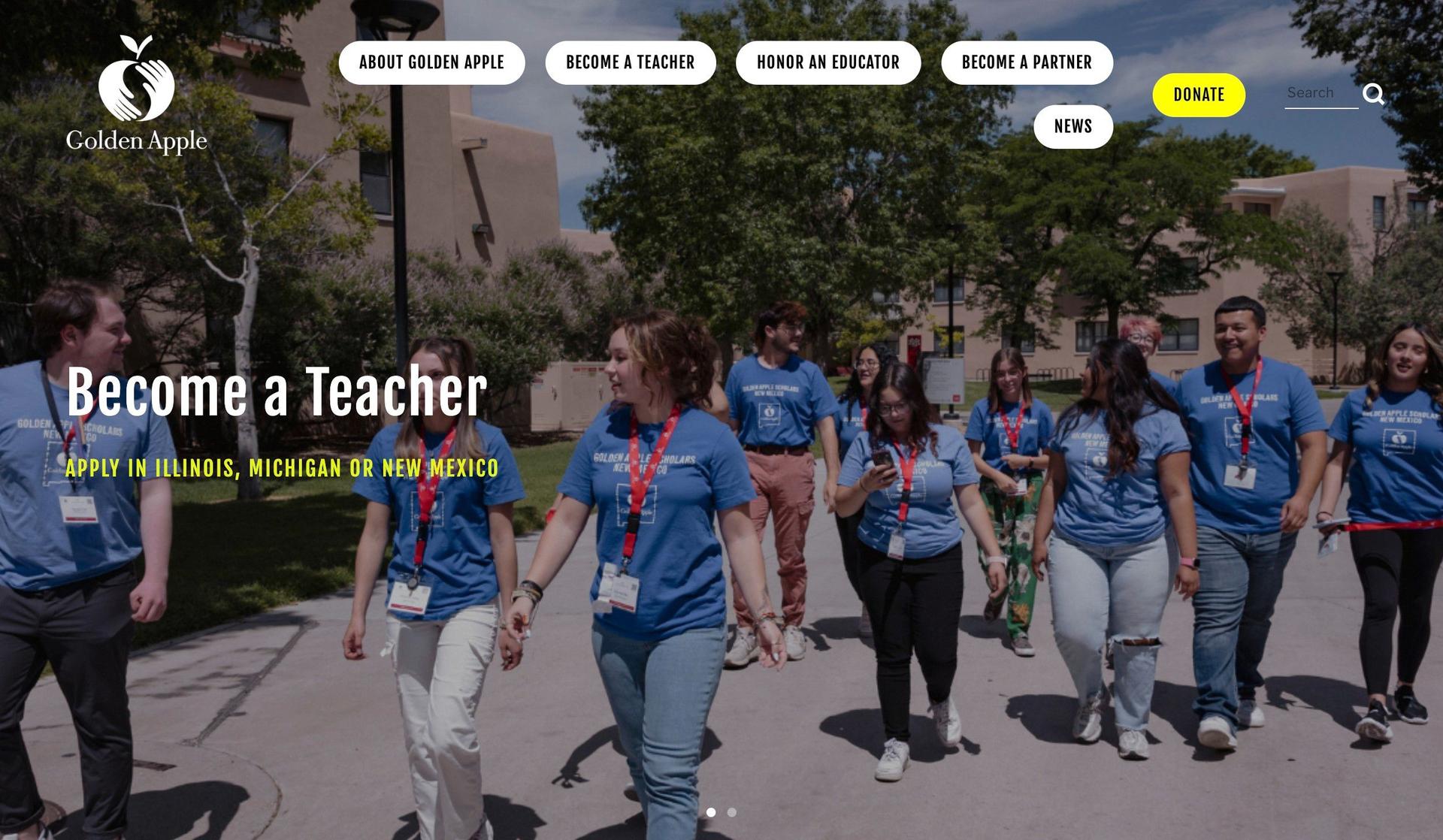 Golden Apple-squarespace nonprofit websites