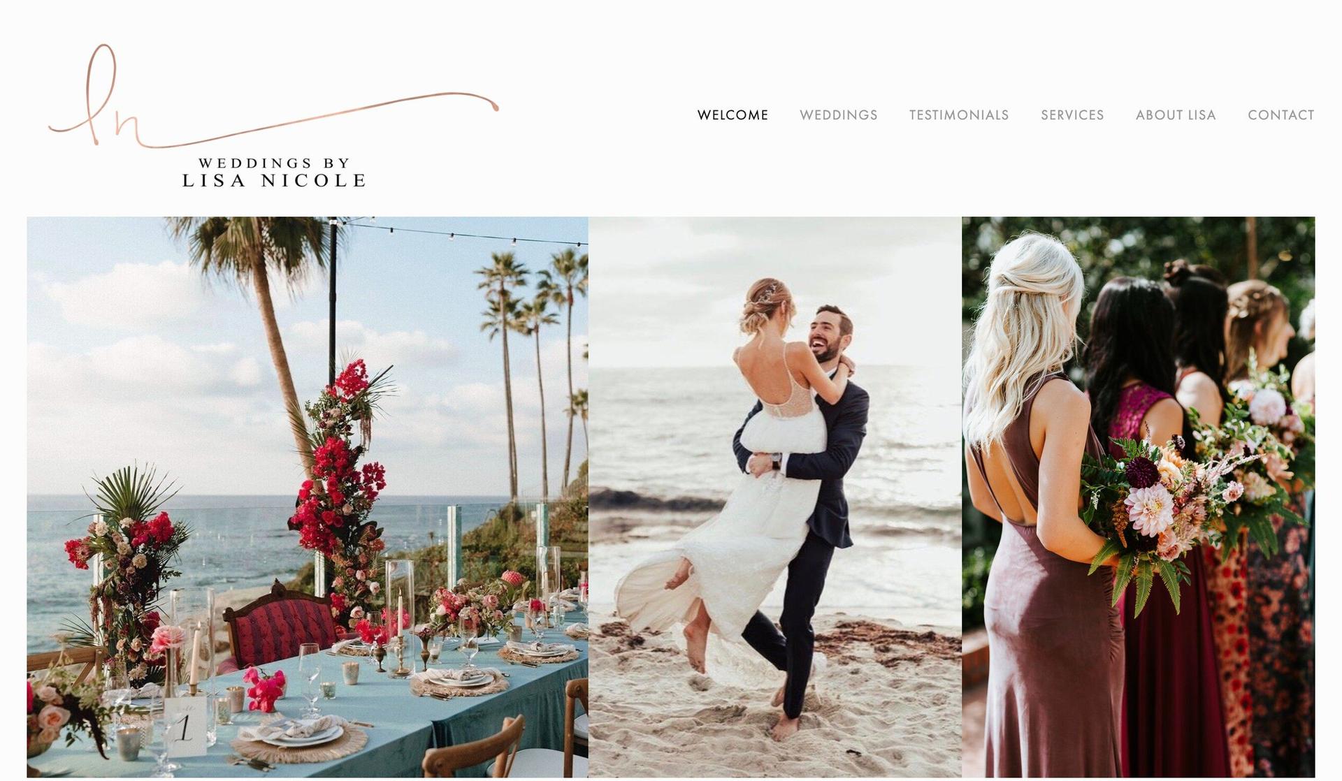 Weddings by Lisa Nicole-squarespace photography websites