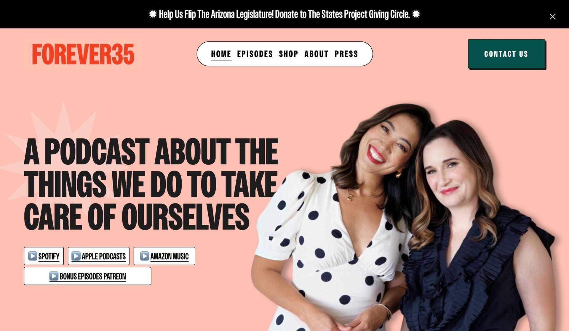 Forever35 Podcast-squarespace podcast websites