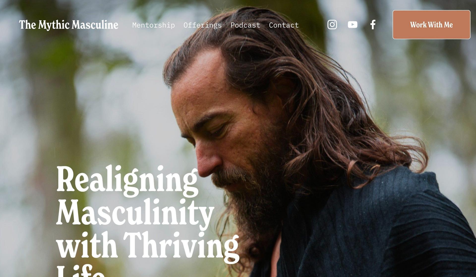 The Mythic Masculine-squarespace podcast websites