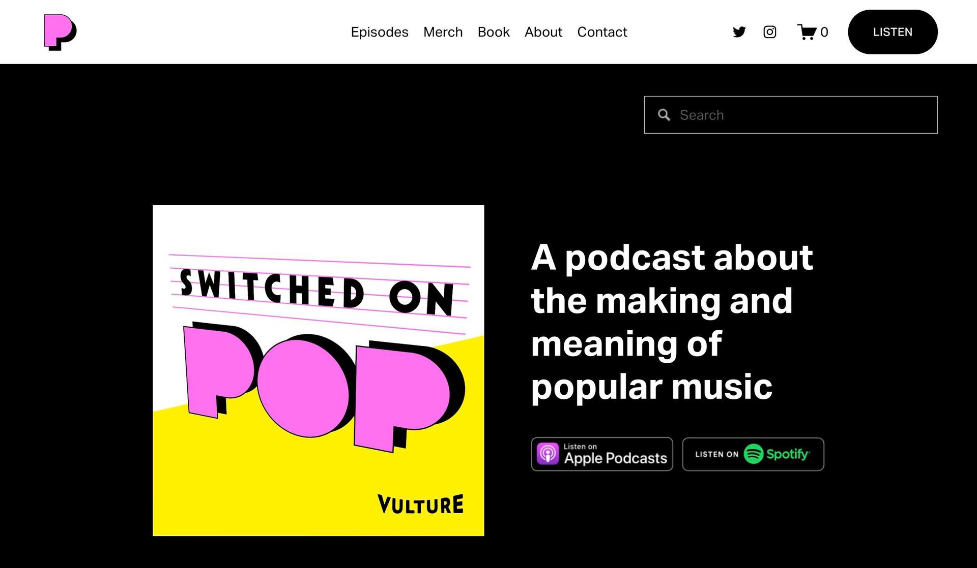 Switched on Pop-squarespace podcast websites