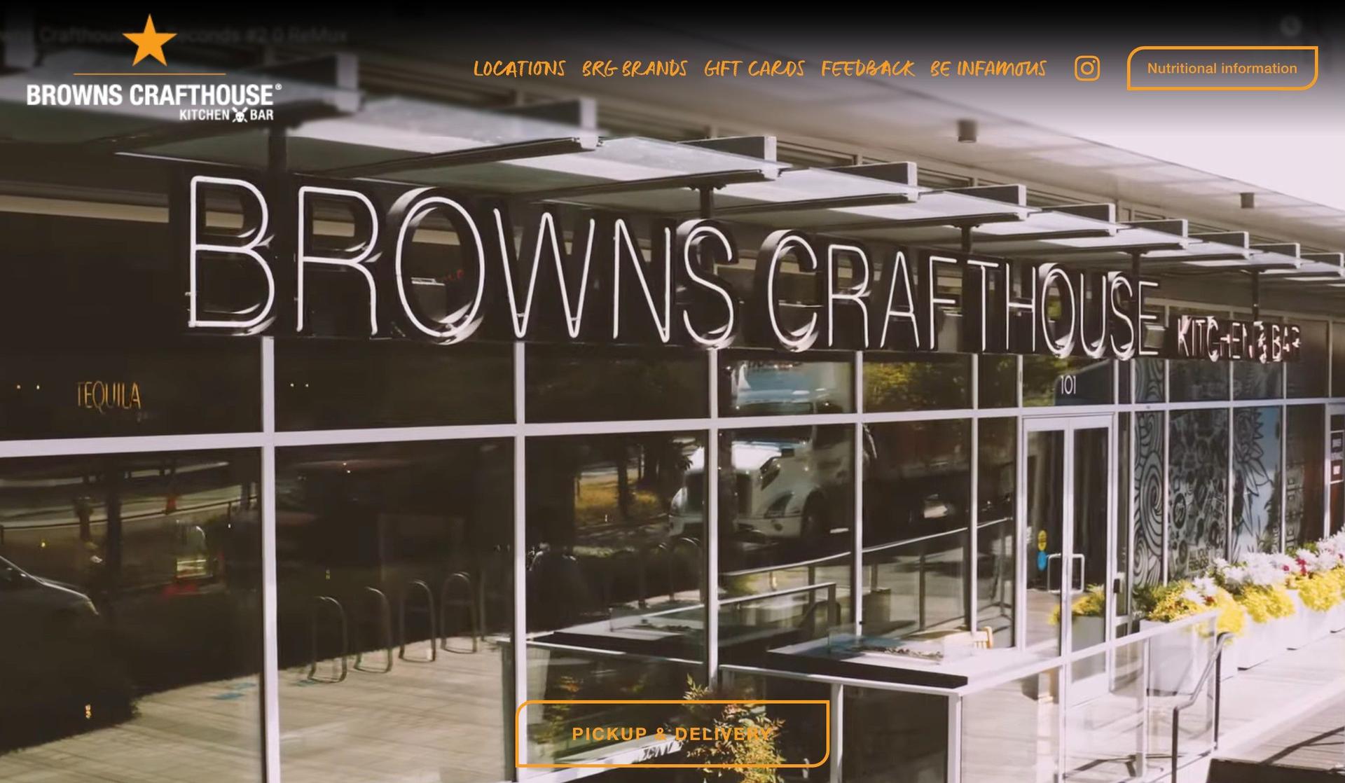Browns Crafthouse-squarespace restaurant websites
