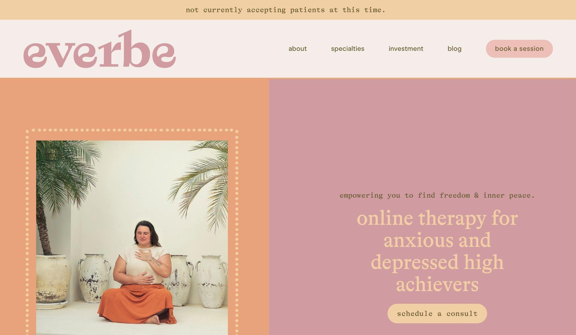 Ever Be Therapy-squarespace therapist website examples