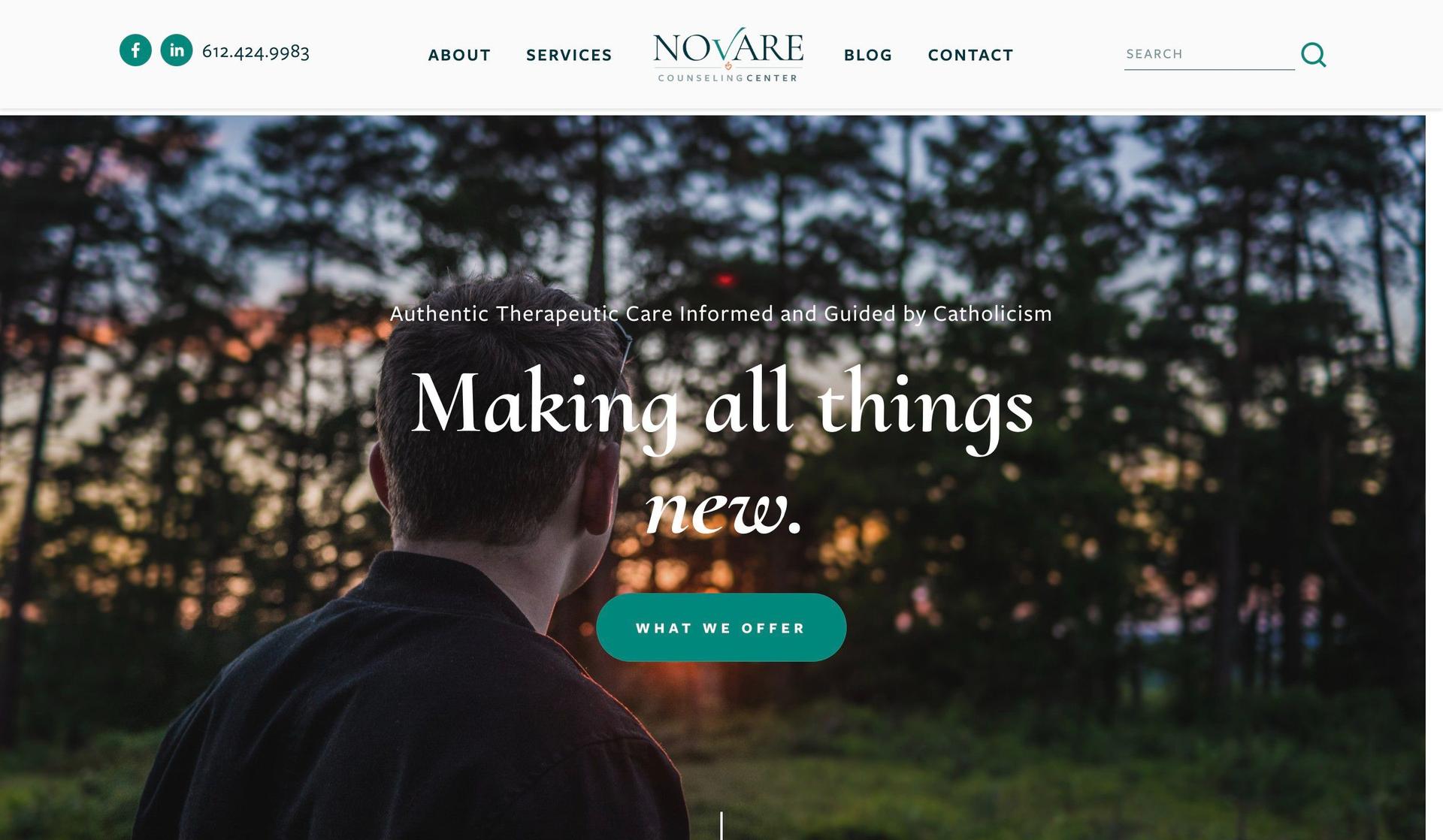 Novare Counseling-squarespace therapist website examples