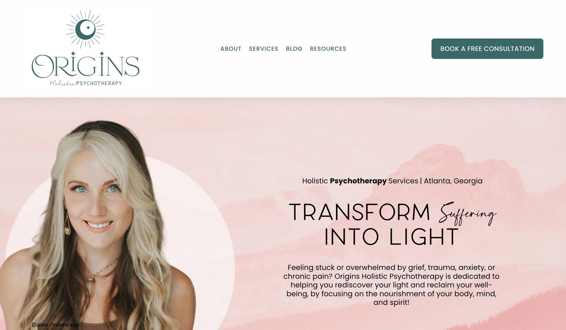 Michelle Shlafman-squarespace therapist website examples