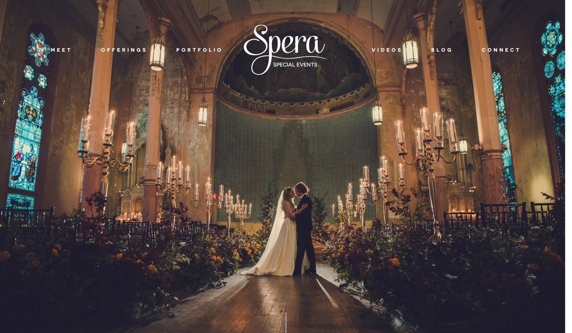 Spera Special Events-squarespace wedding websites