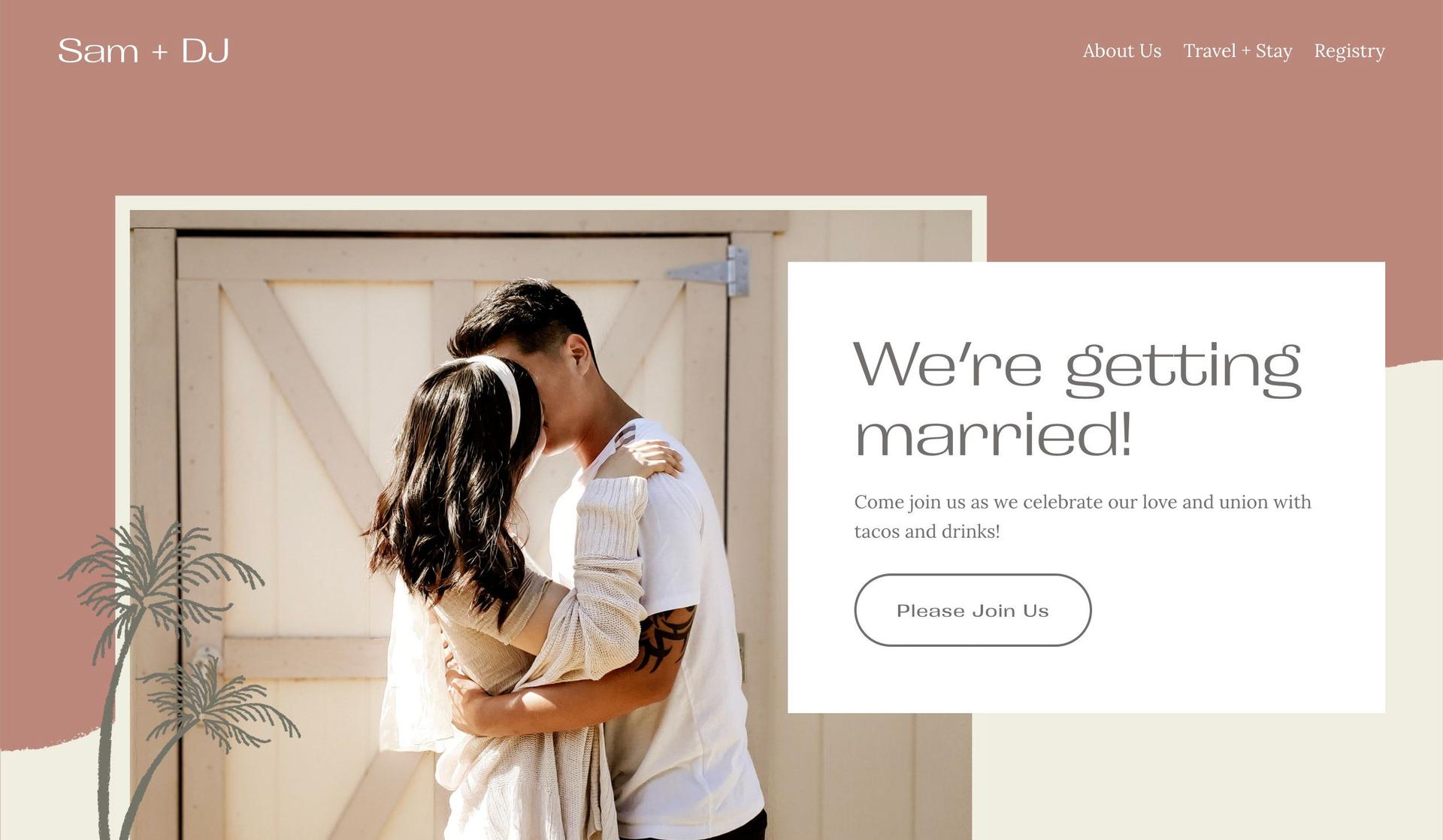 Sam DJ Wedding-wedding website examples