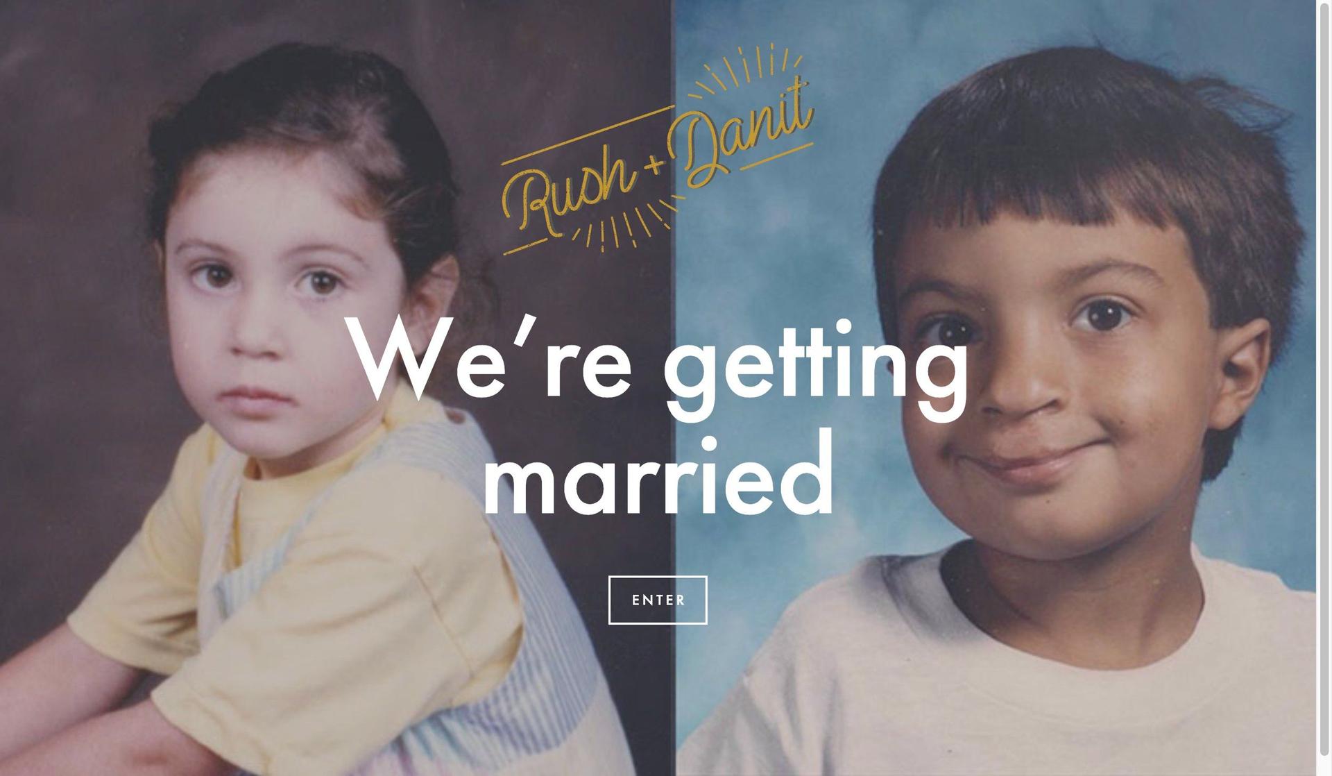 Rush and Danit-wedding website examples