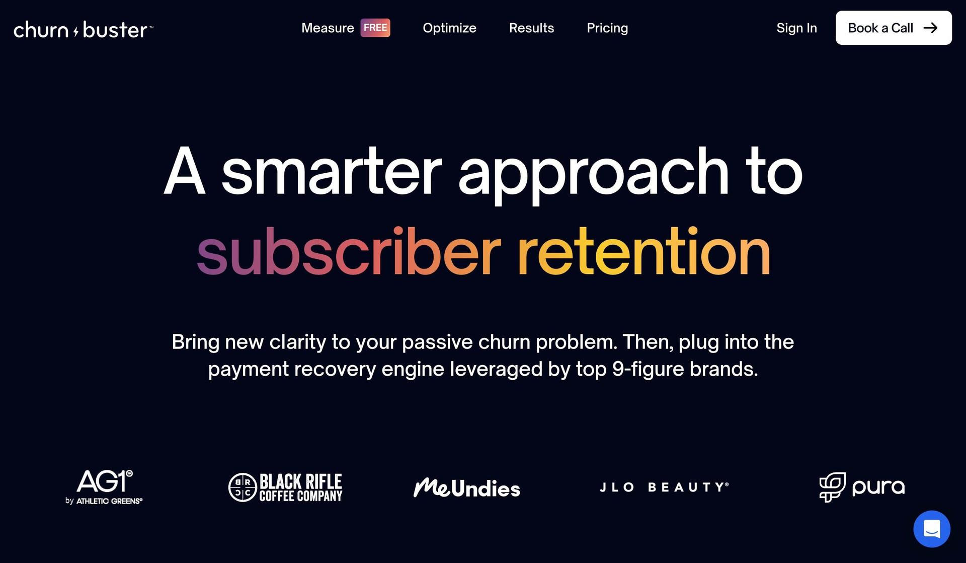 Churn Buster-startup websites