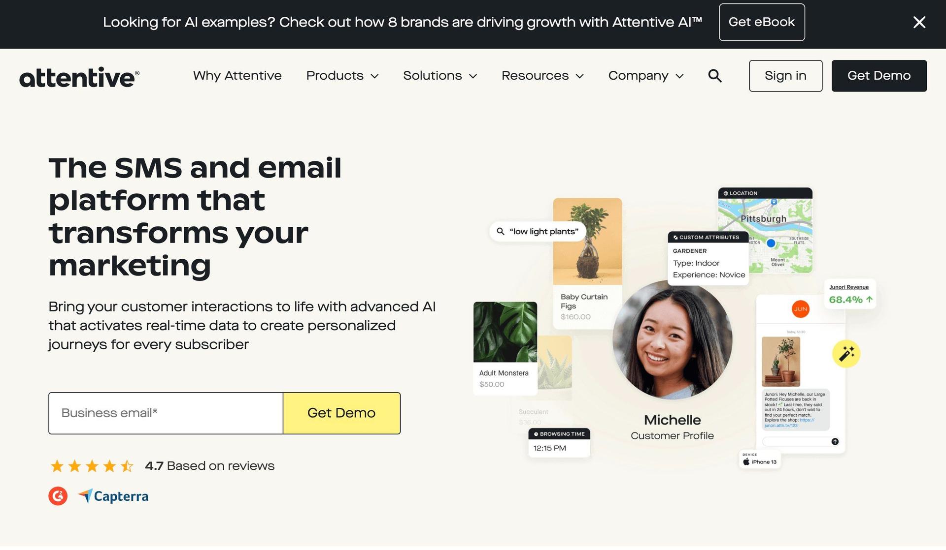 Attentive-startup websites