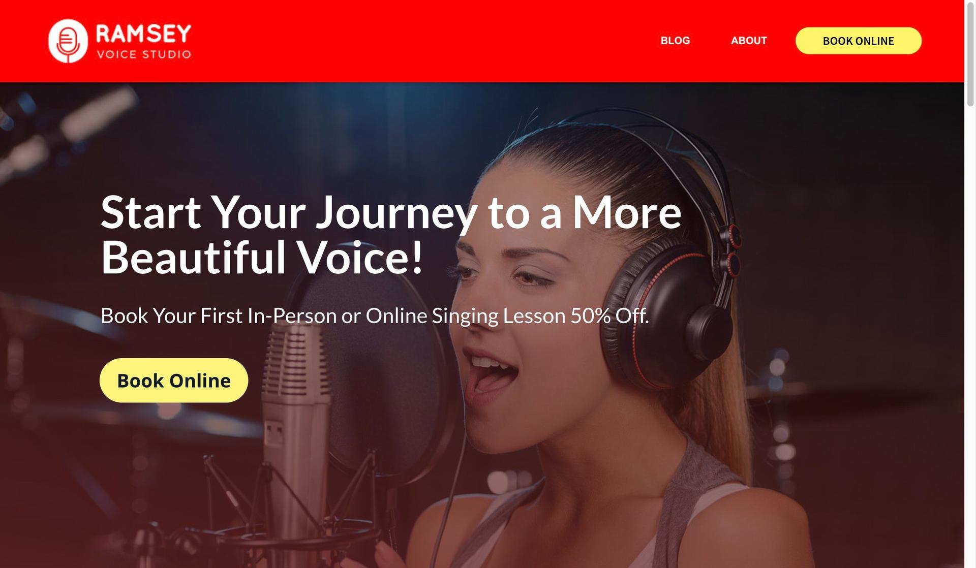 Ramsey Voice Studio-teacher website examples