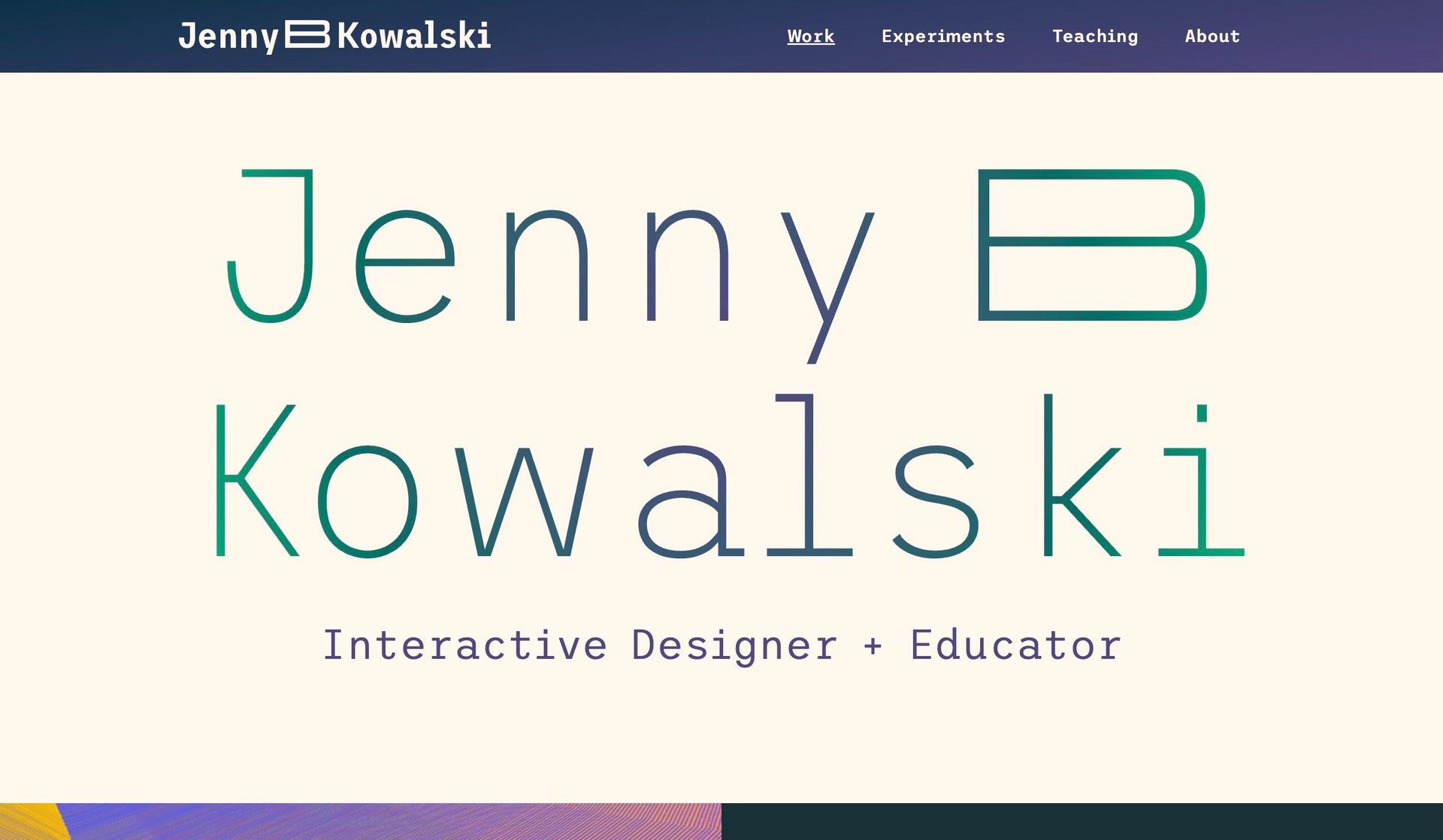 Jenny B Kowalski-teacher website examples