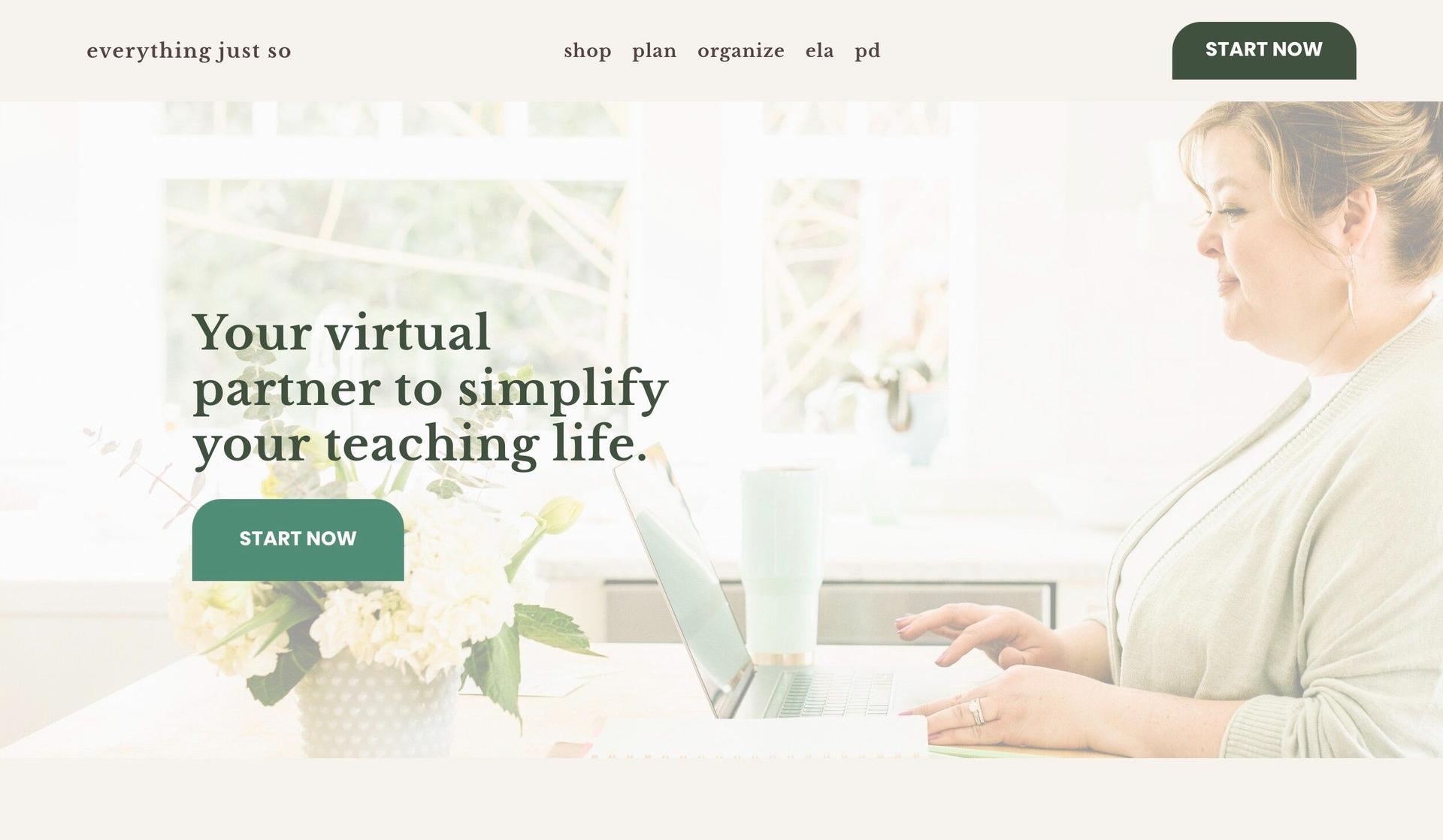 Everything Just So-teacher website examples