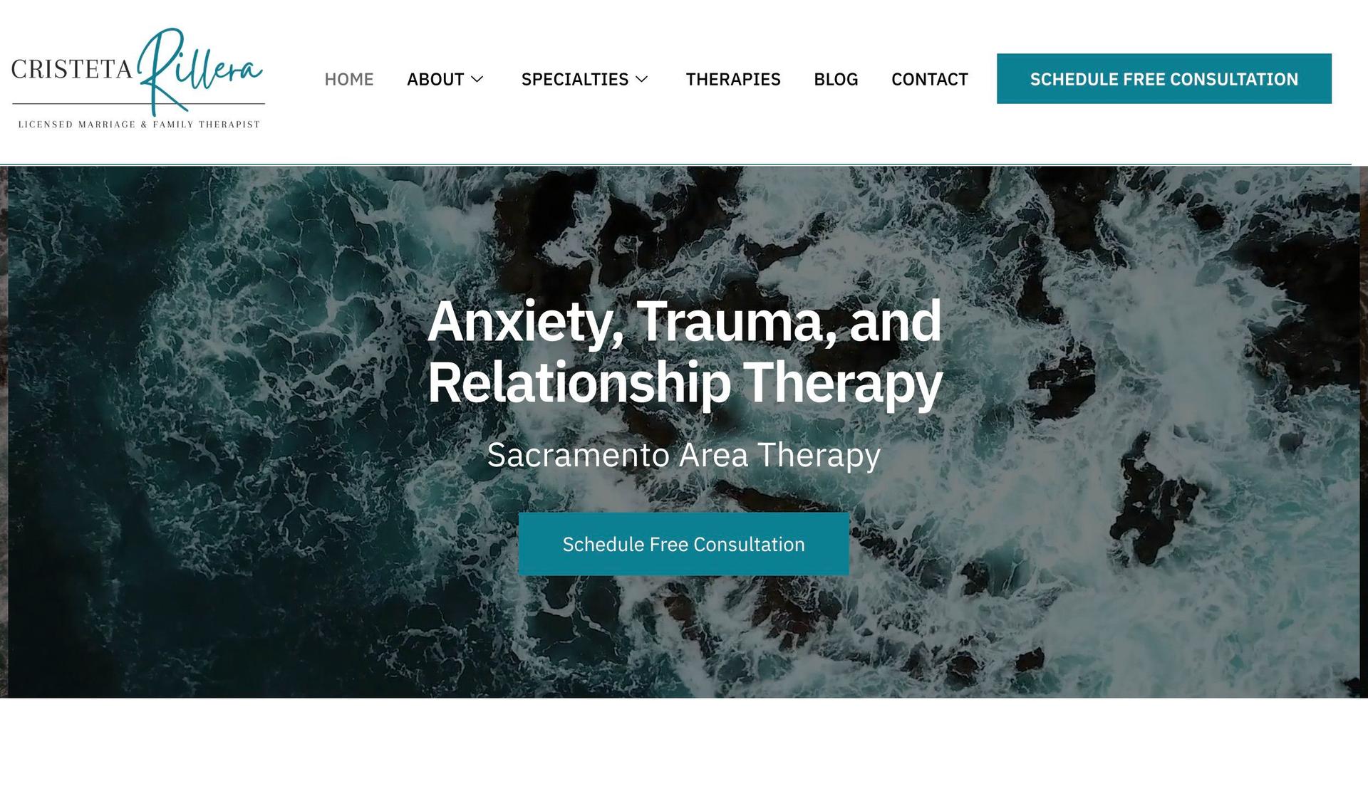 Cristeta Rillera-therapist website examples