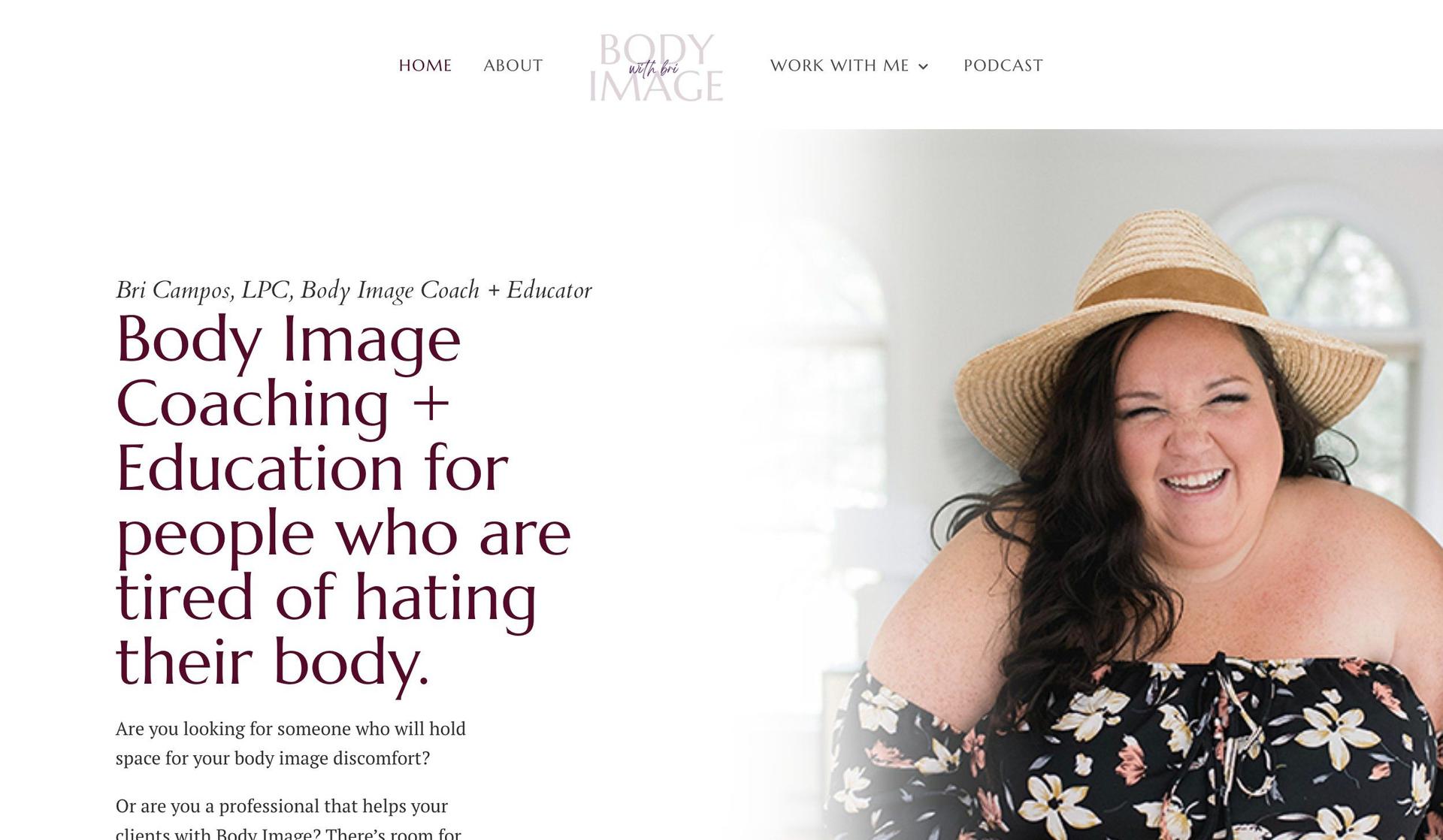 Body Image with Bri-therapist website examples