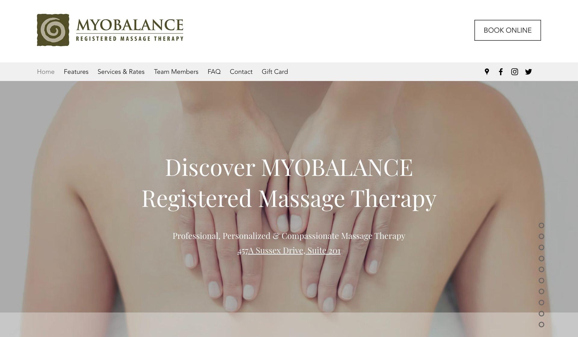 Myobalance-therapist website examples