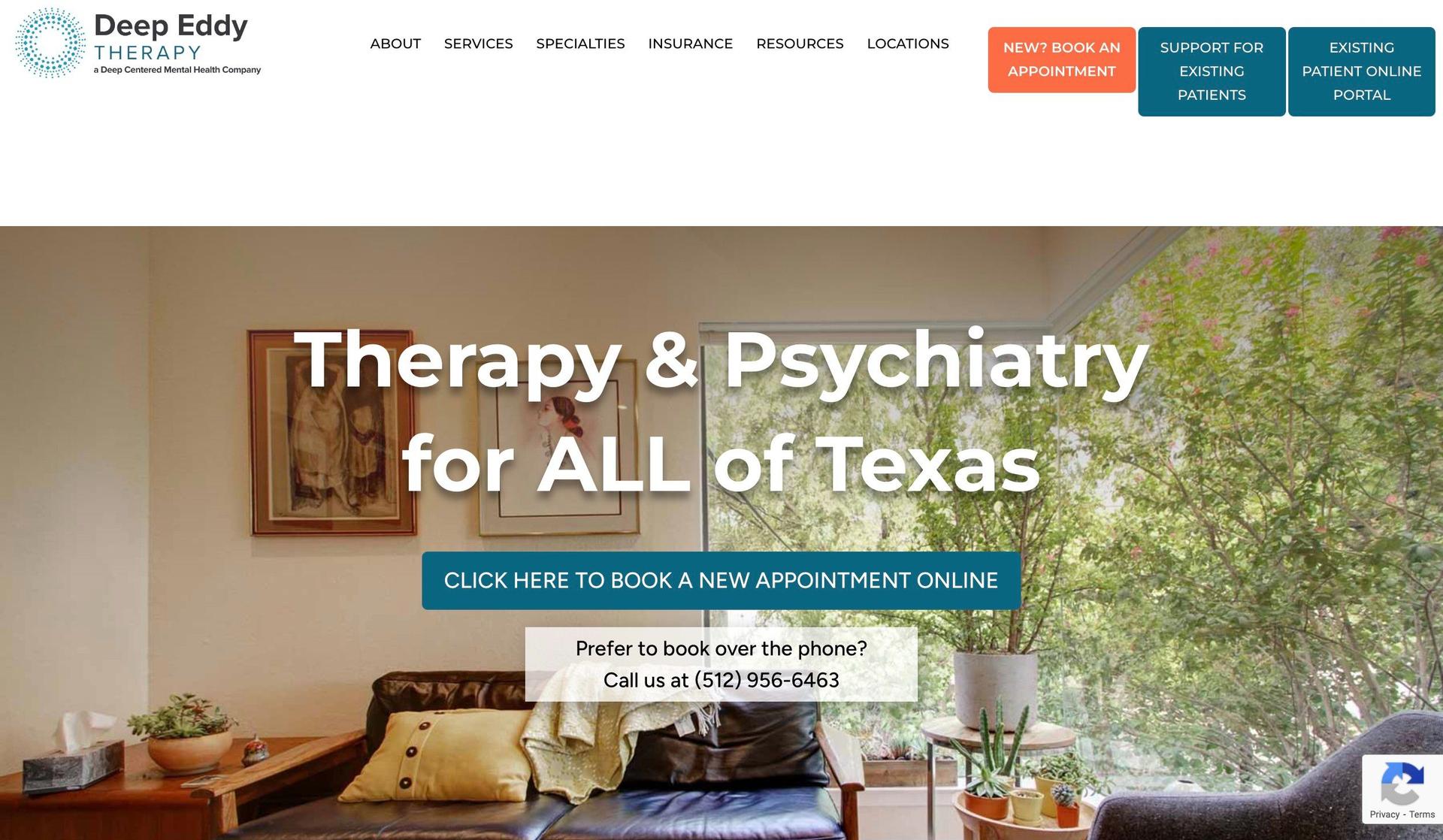 Deep Eddy Psychotherapy-therapist website examples